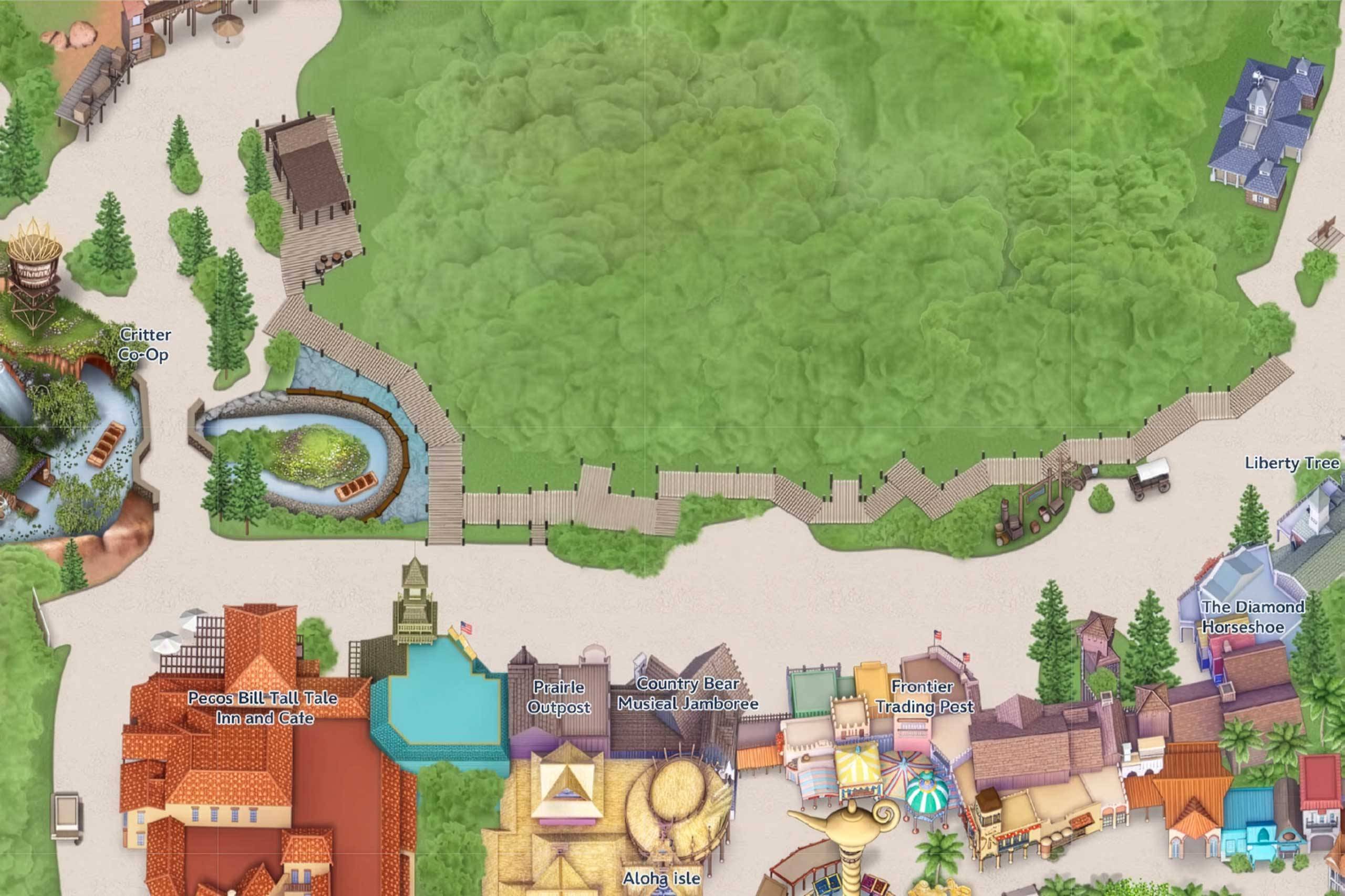 Big Al's and Westward Ho Removed from My Disney Experience Map - March 2026