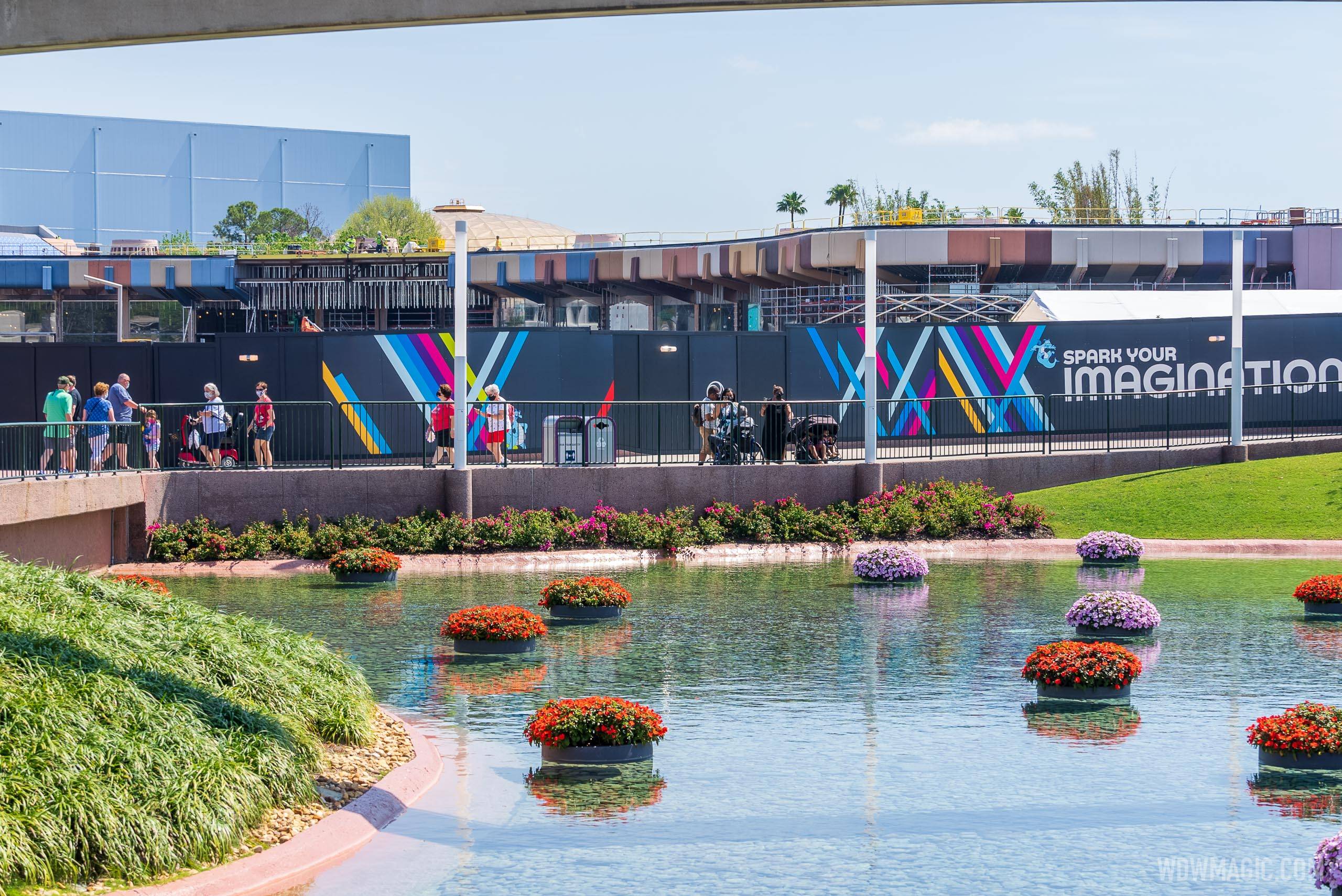 Latest construction progress at EPCOT'S new flagship retail store - 'Creations Shop'