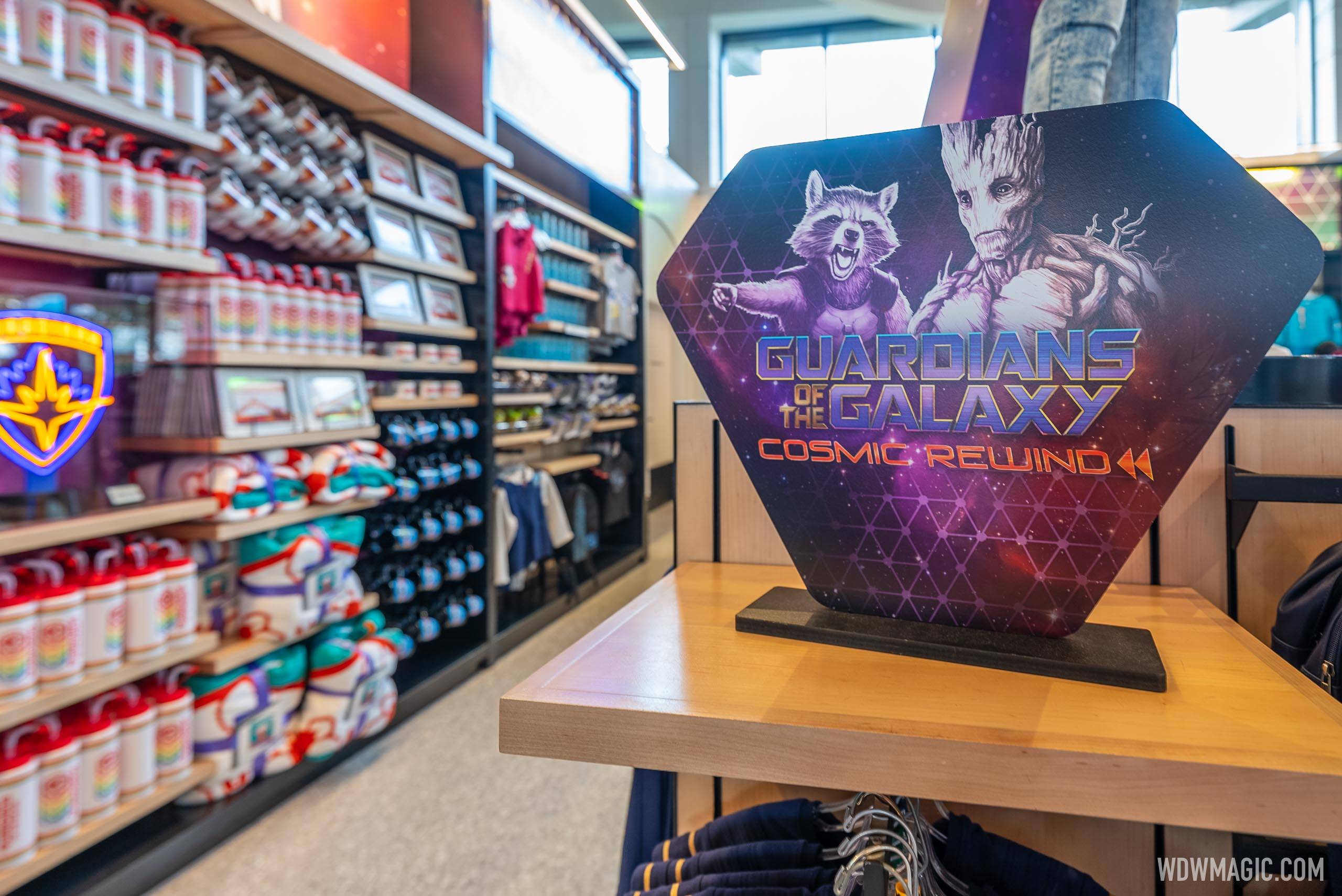 Guardians of the Galaxy Cosmic Rewind merchandise at Creations Shop June 2022