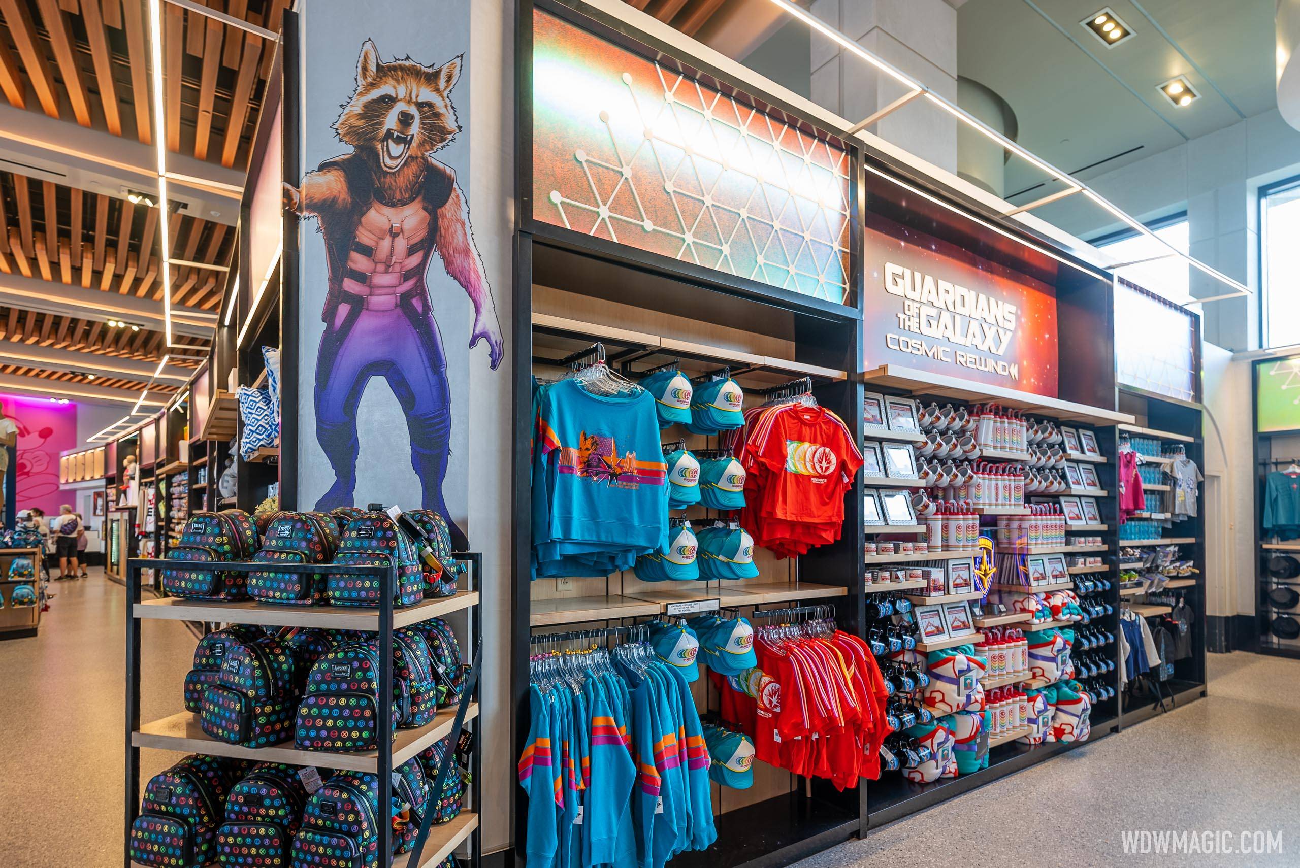 Guardians of the Galaxy Cosmic Rewind merchandise at Creations Shop June 2022
