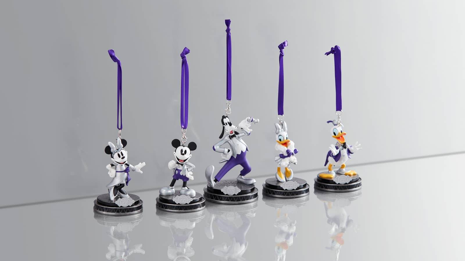 Disney100 Platinum Celebration Mickey Mouse and Friends Ornament Set