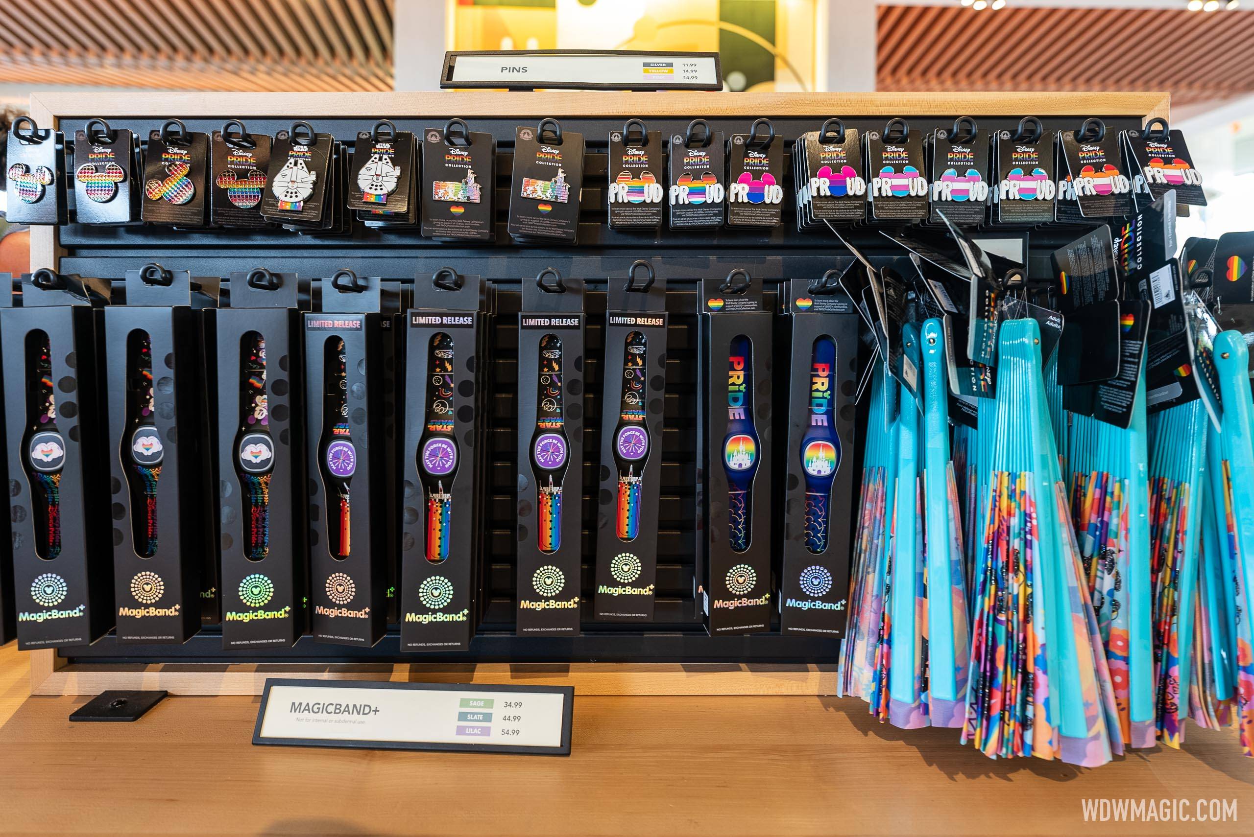 Disney 2023 PRIDE merchandise collection in Creations Shop at EPCOT