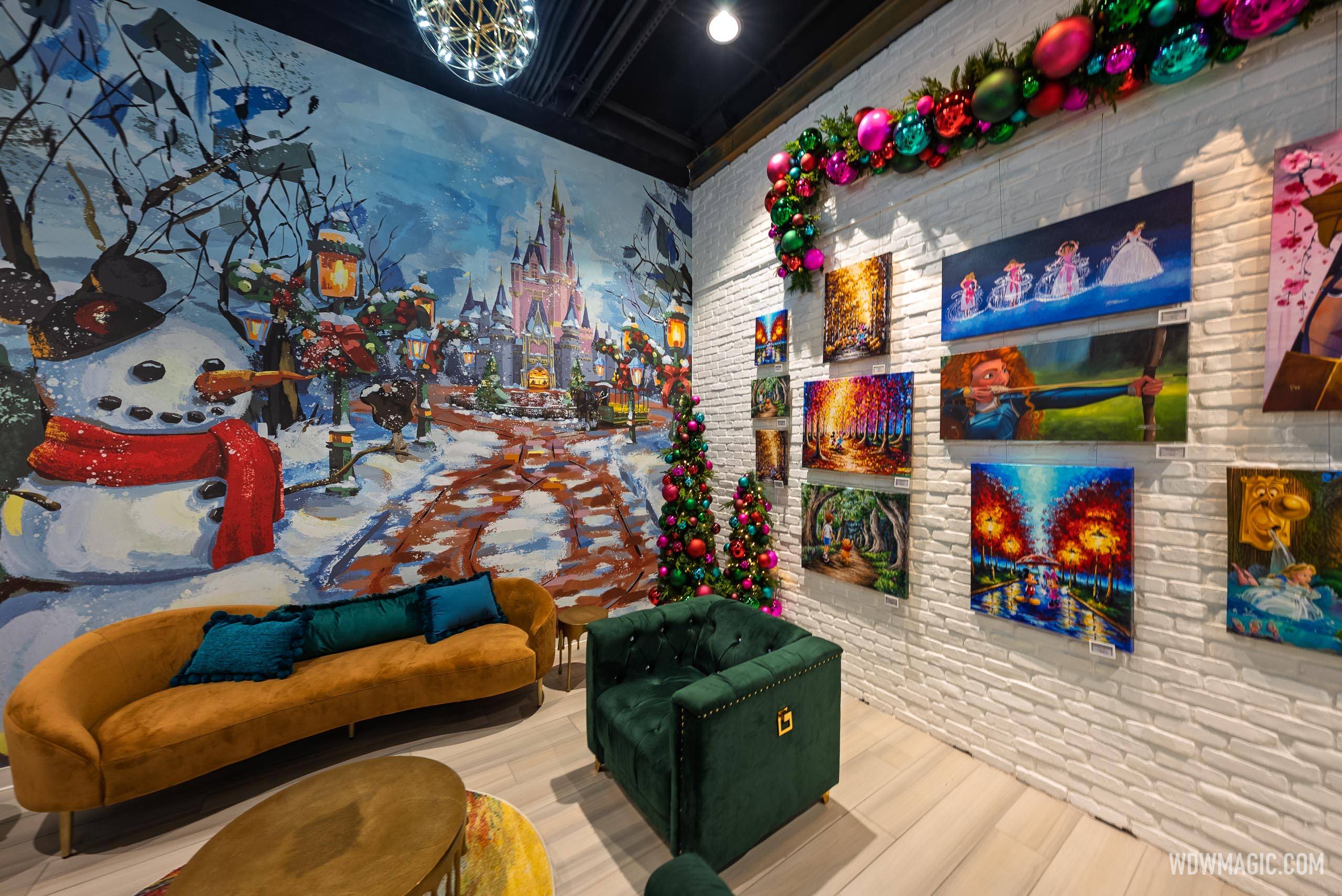 Inside the Disney Enchanted Holiday Art Gallery