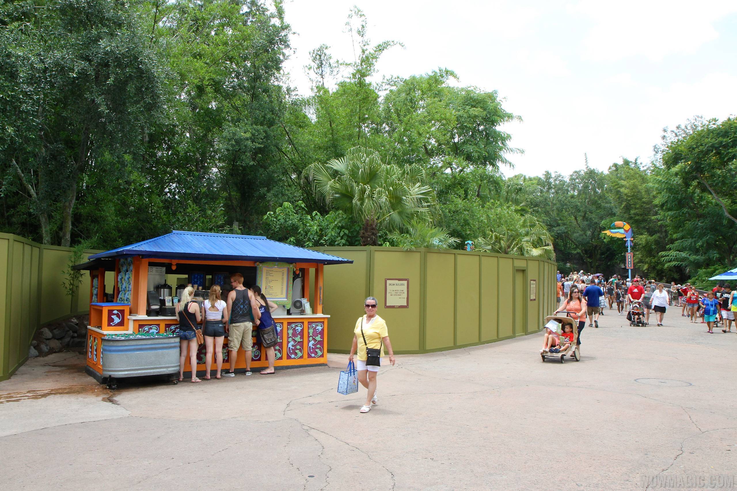 PHOTOS - Construction walls up around Disney Outfitters at Disney's Animal Kingdom as expansion gets underway