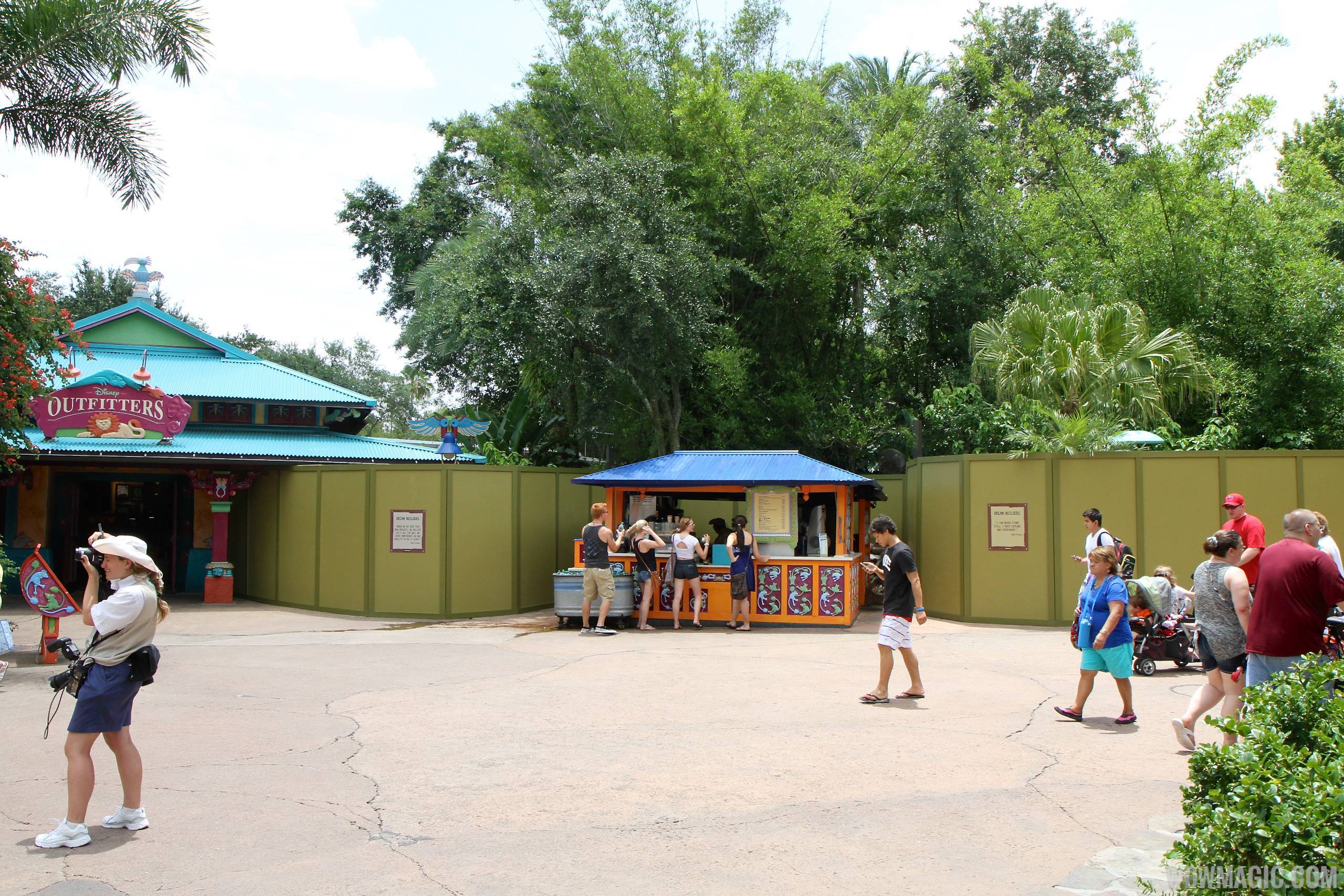 PHOTOS - Construction walls up around Disney Outfitters at Disney's Animal Kingdom as expansion gets underway
