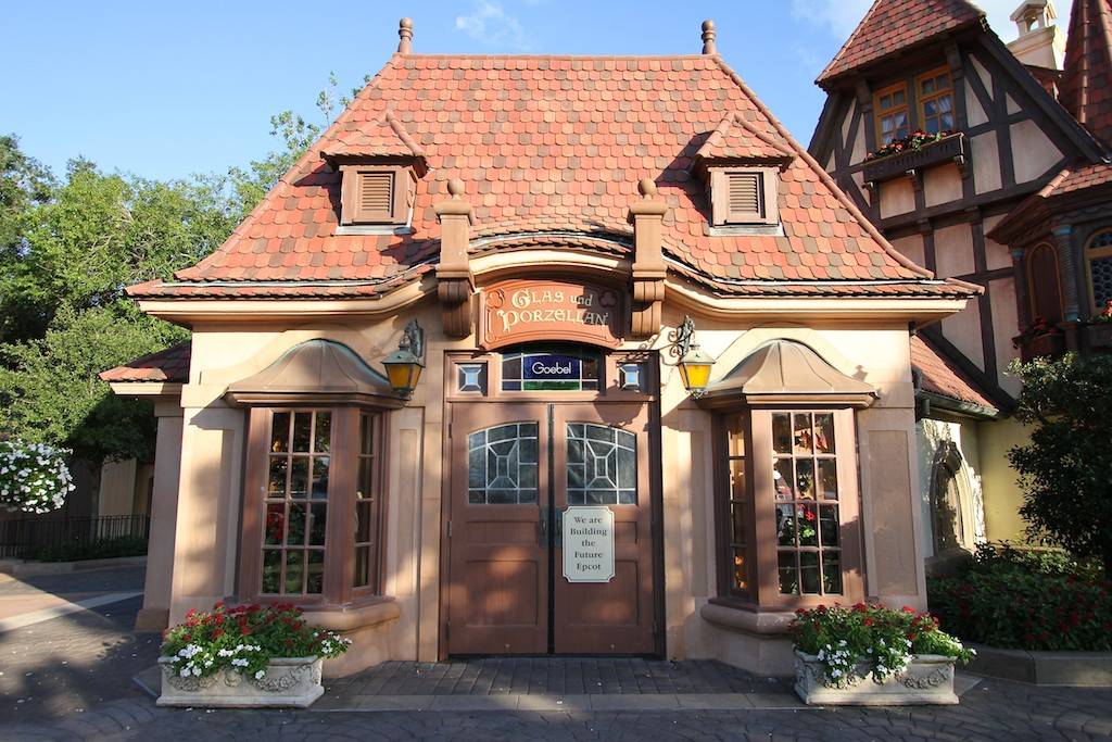 Glas und Porzellan shop in the Germany pavilion now closed for refurbishment into new caramel kitchen