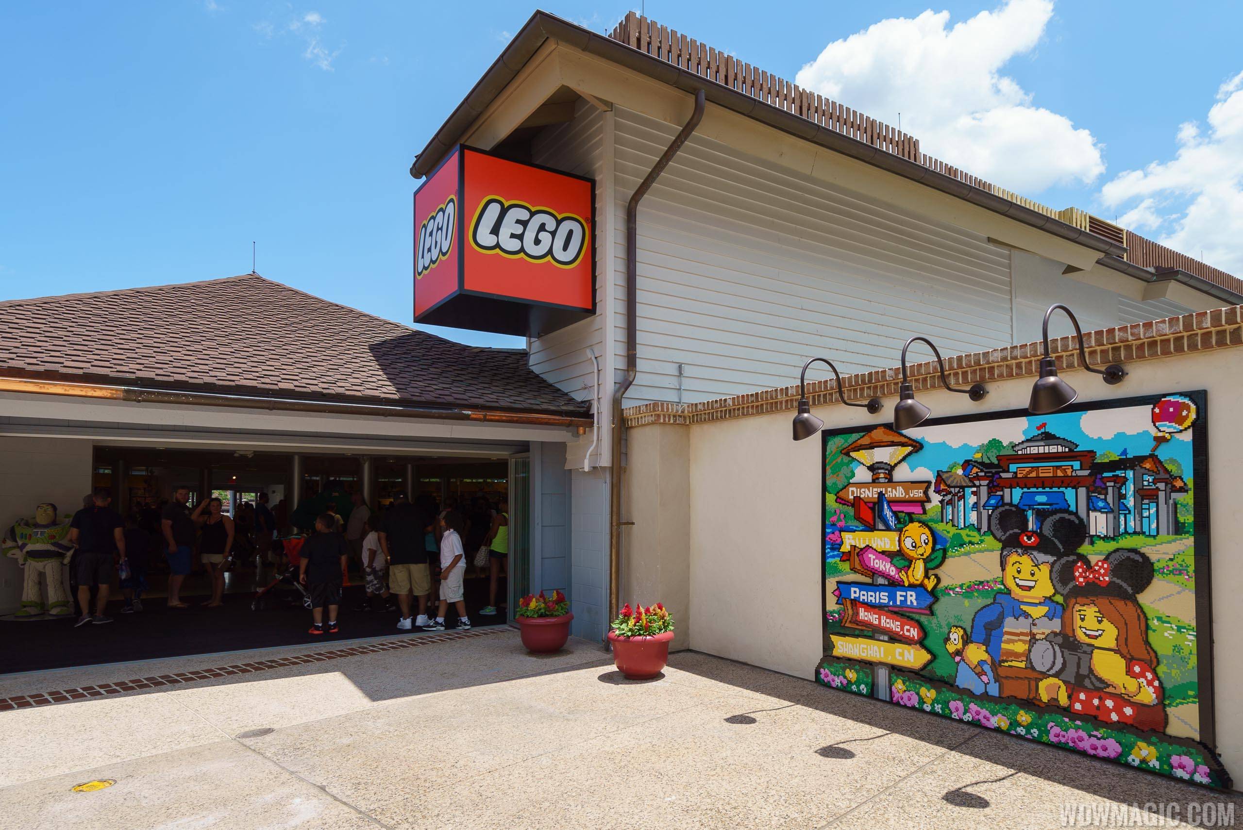 LEGO mural at Disney Springs Town Center entrance