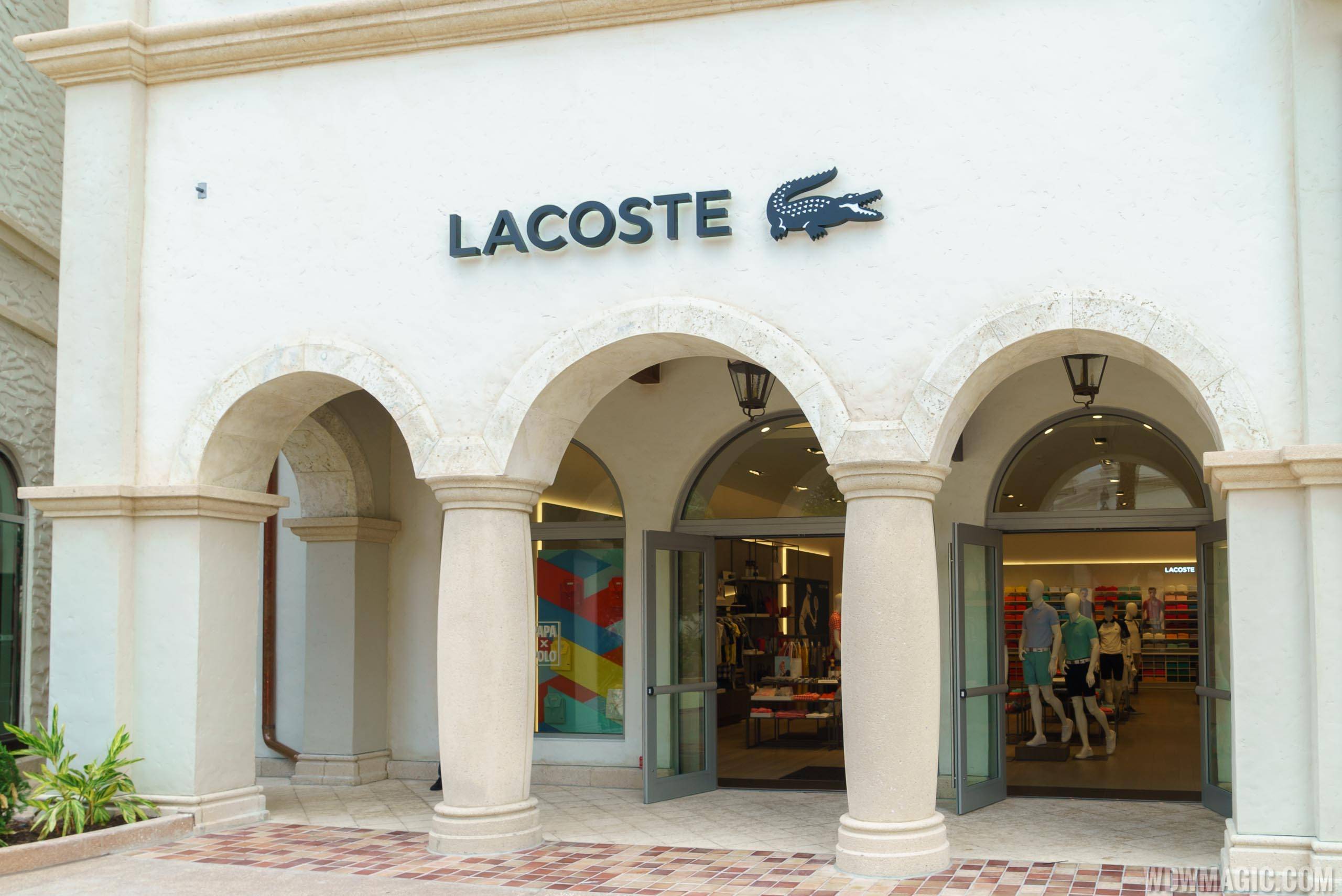 Lacoste store front at Disney Springs