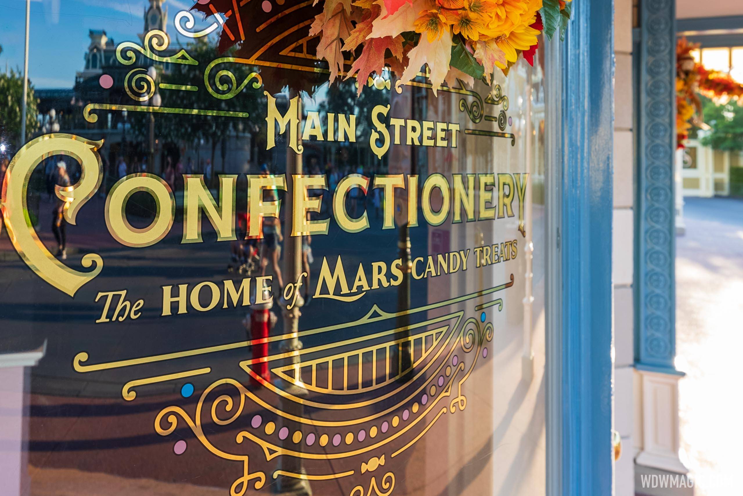 Construction walls down around Main Street Confectionery at Magic