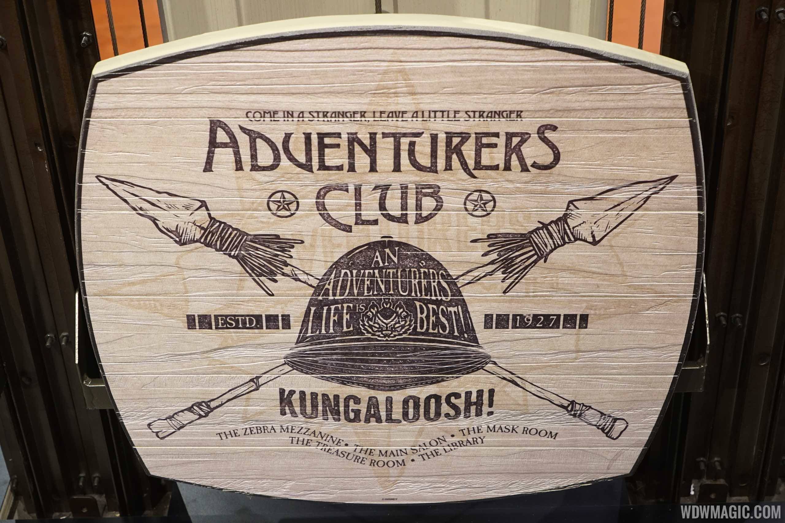 The Sign Shop - Adventurers Club sign