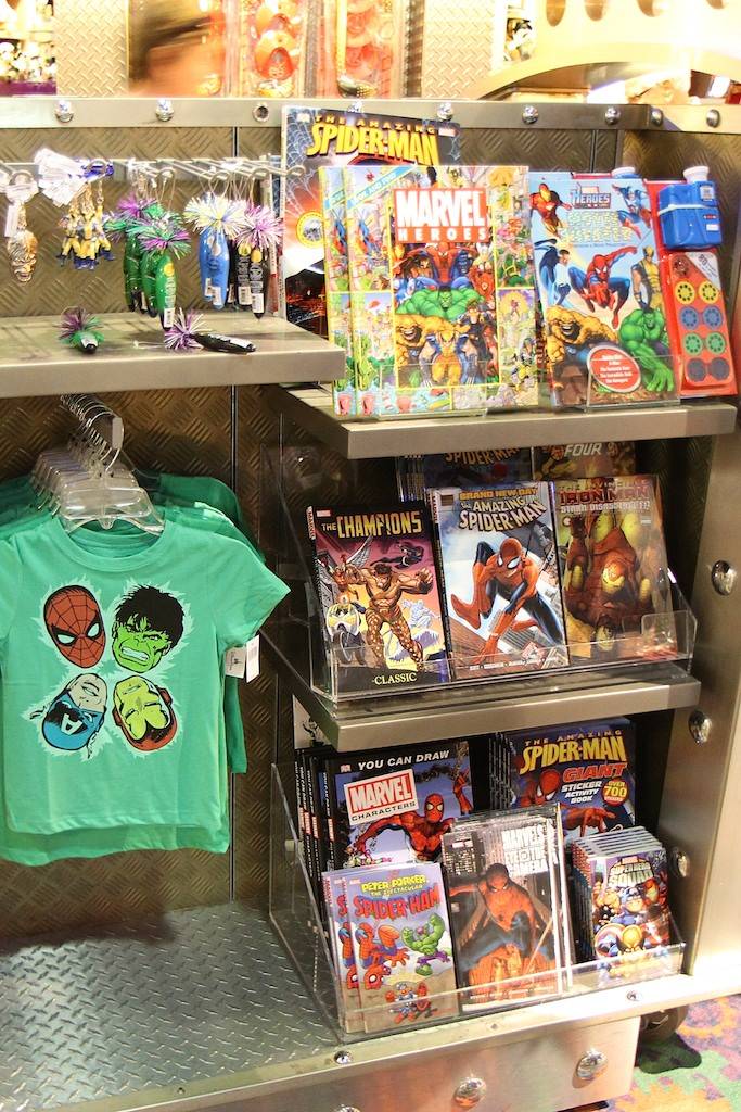 A look at Marvel merchandise at Mouse Gear