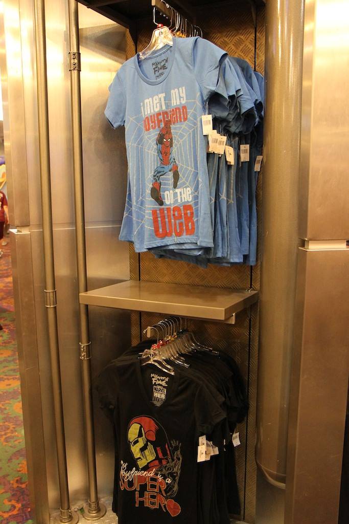 A look at Marvel merchandise at Mouse Gear