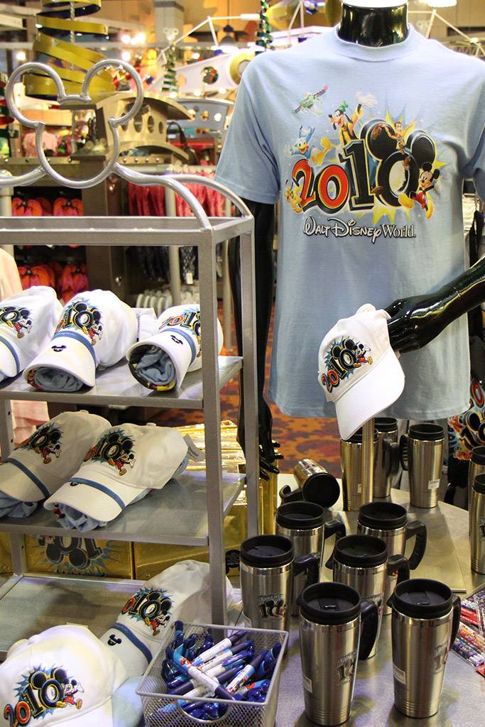 New 2010 logo merchandise at Epcot's Mouse Gear