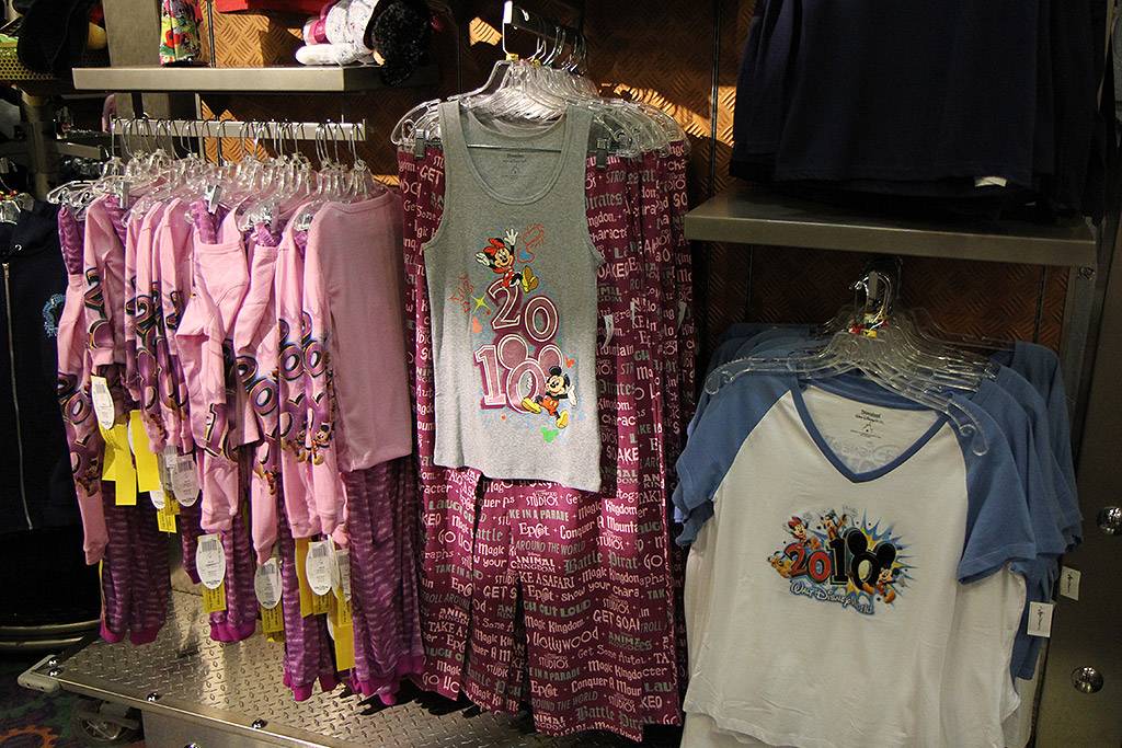 New 2010 logo merchandise at Epcot's Mouse Gear