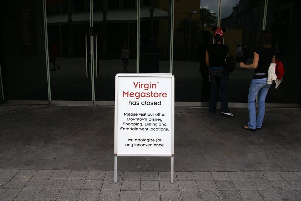 Photos of the now permanently closed Virgin Megastore