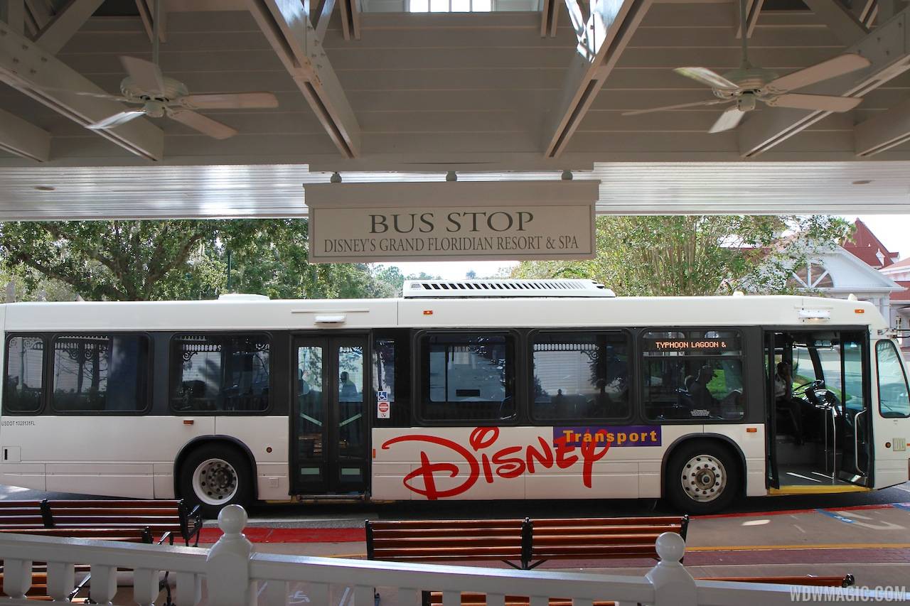 Transportation schedule screen at Disney's Grand Floridian Resort