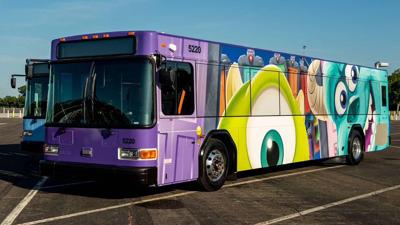 Disney Movie Character Bus wraps