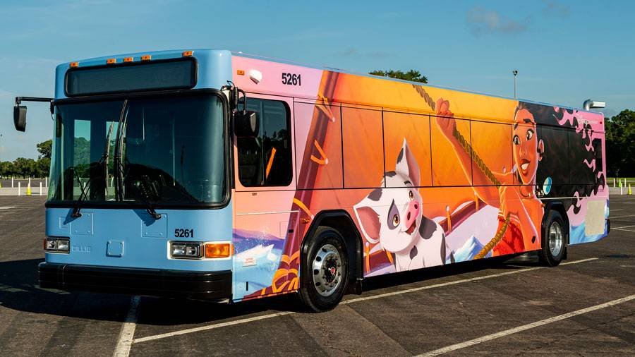 Disney Movie Character Bus wraps