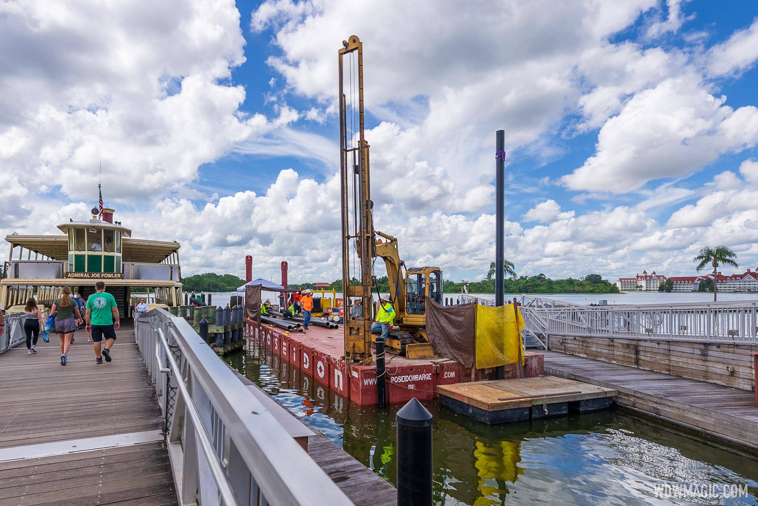 Ferry boat dock modifications at the Magic Kingdom - August 12 2021