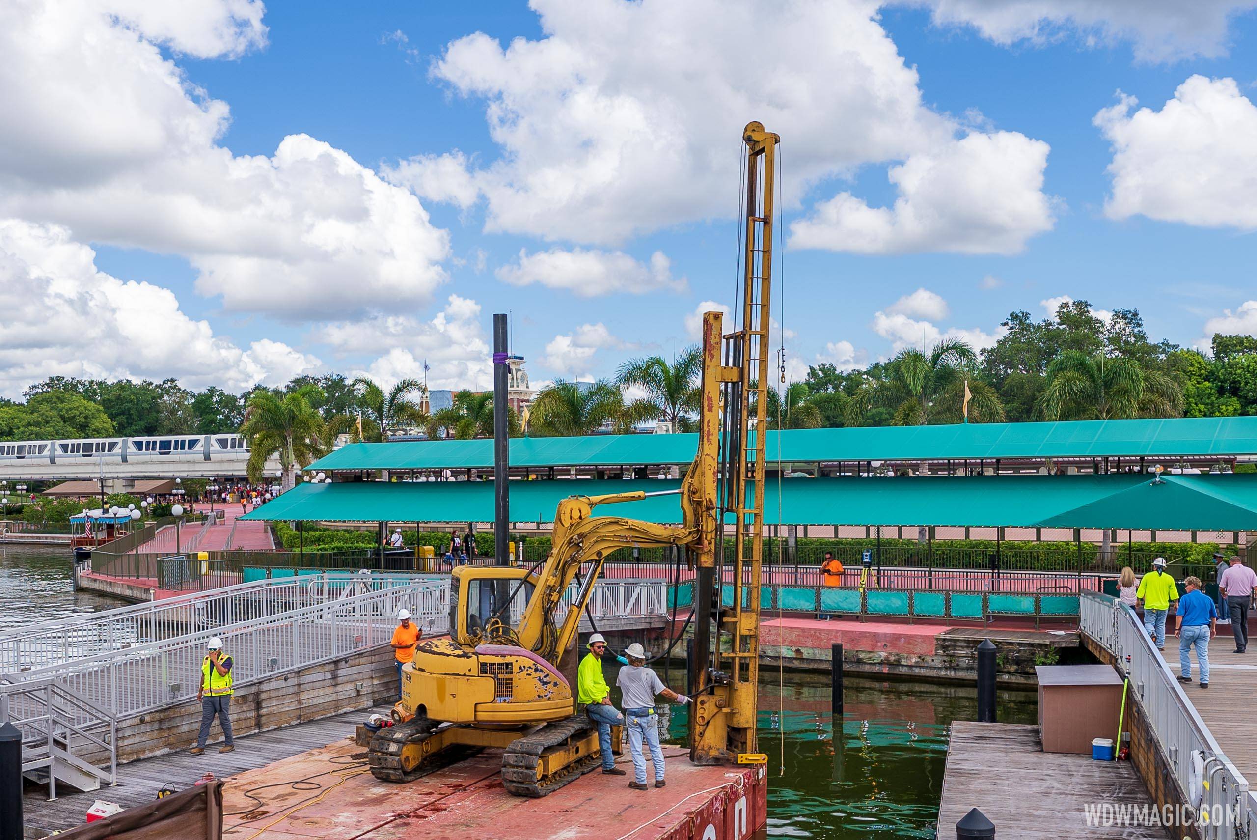 Ferry boat dock modifications at the Magic Kingdom - August 12 2021