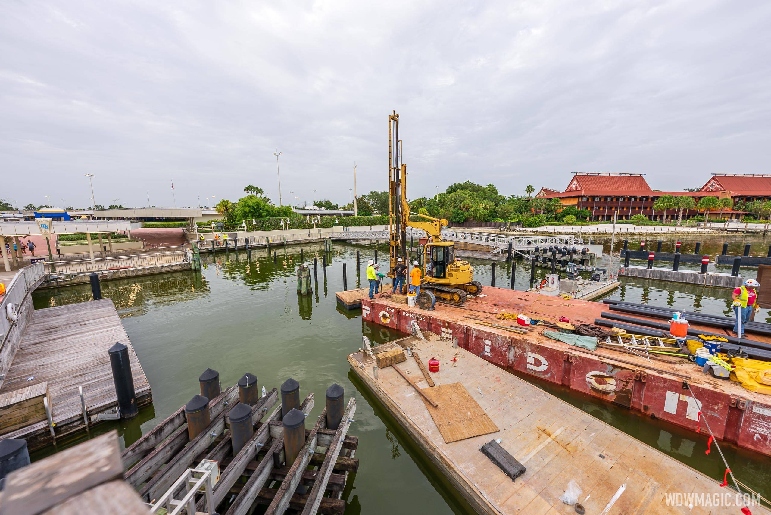 Magic Kingdom Ferry Boat second level access construction moves to the TTC and the Richard F. Irvine