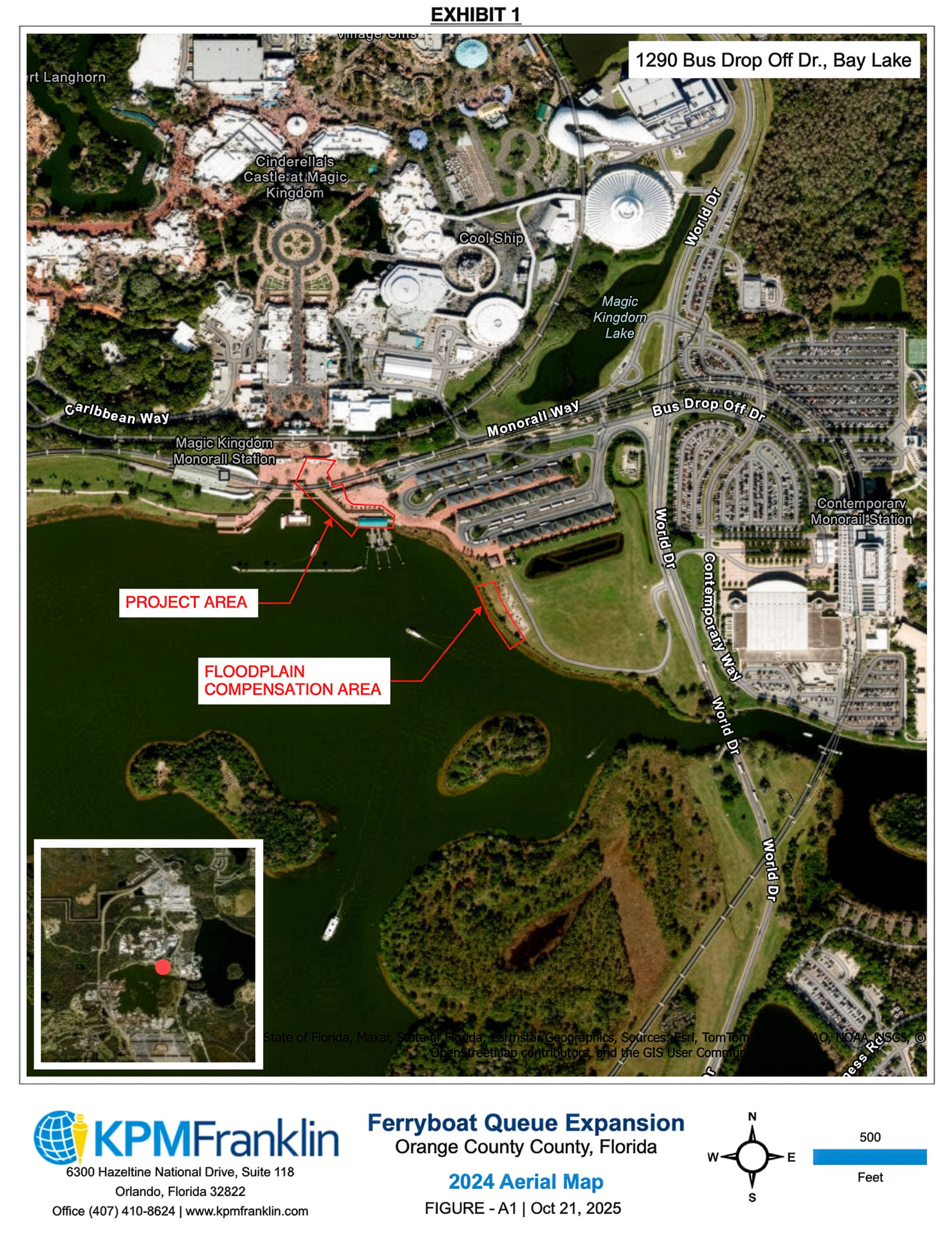 Magic Kingdom Ferry Boat Queue Expansion Permit Plans