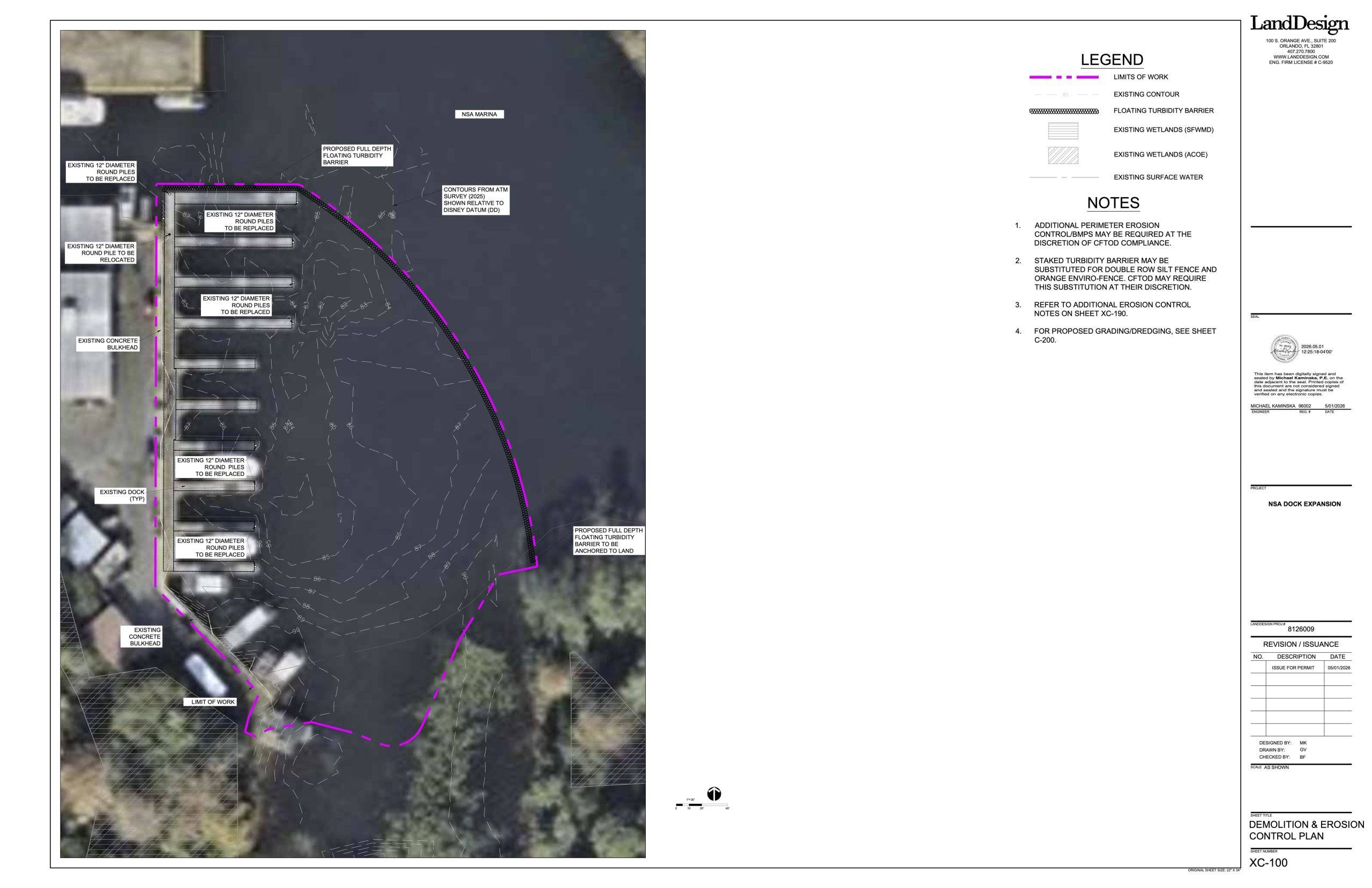 NSA Marina Dock Expansion Site Plans and Maps