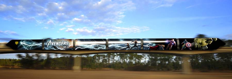 'The Avengers' monorail concept art