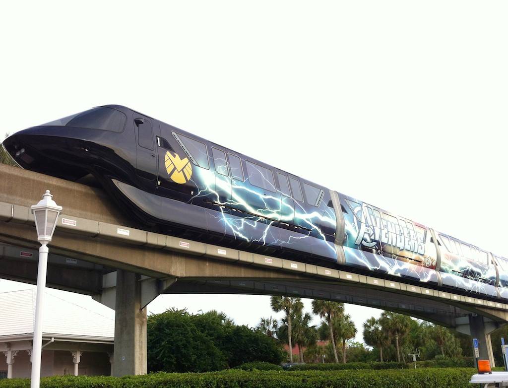 PHOTOS - The Avengers Monorail debuts on the Express beam