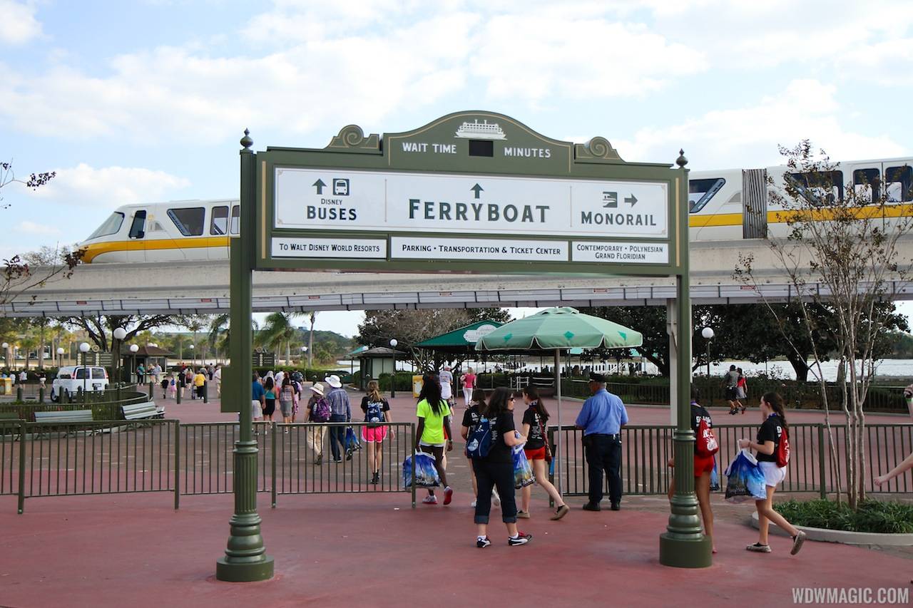PHOTOS - Express Monorail and Magic Kingdom Ferry Boat wait time signs