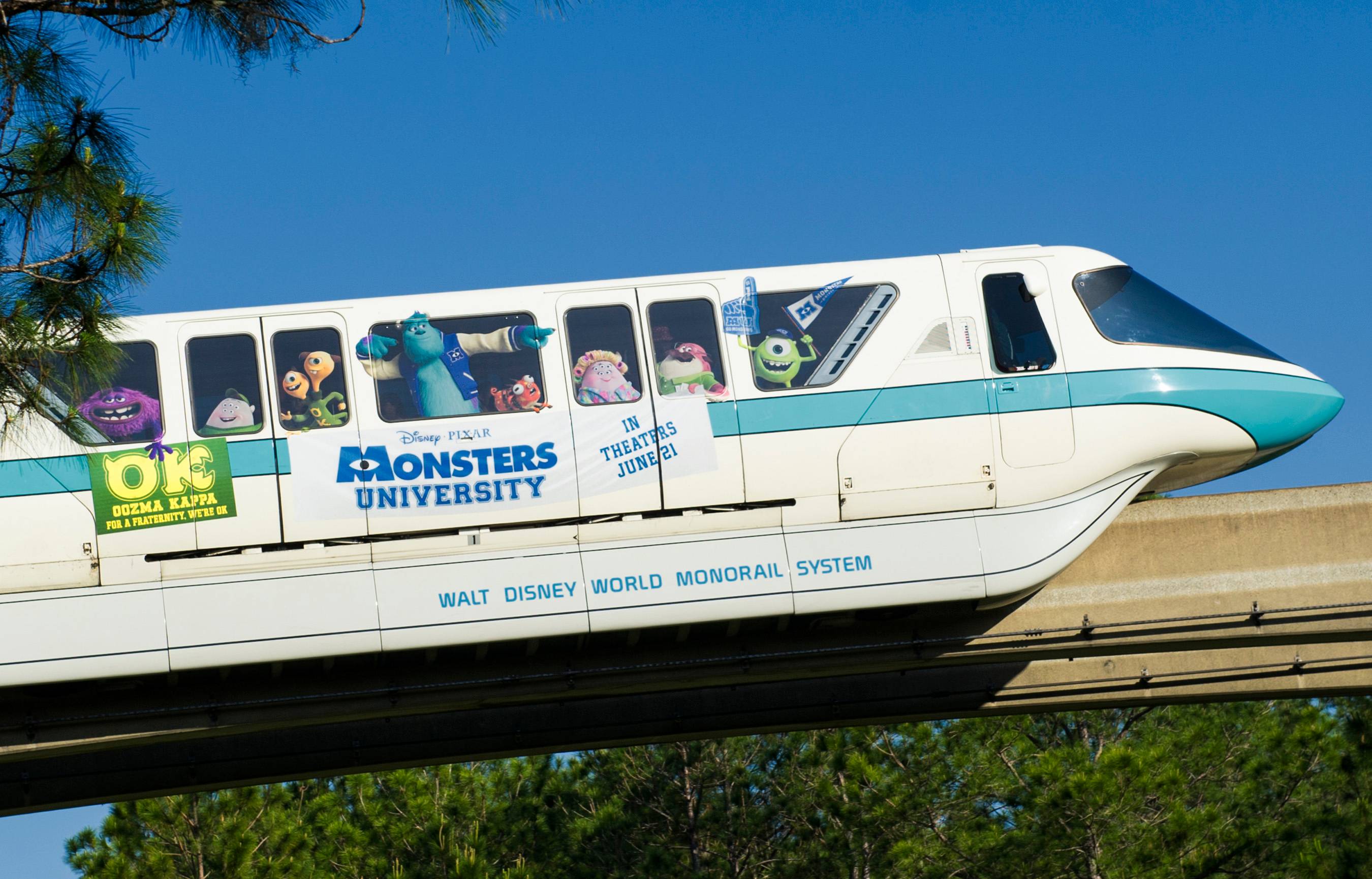 PHOTO - Monsters University characters now appearing on the monorail