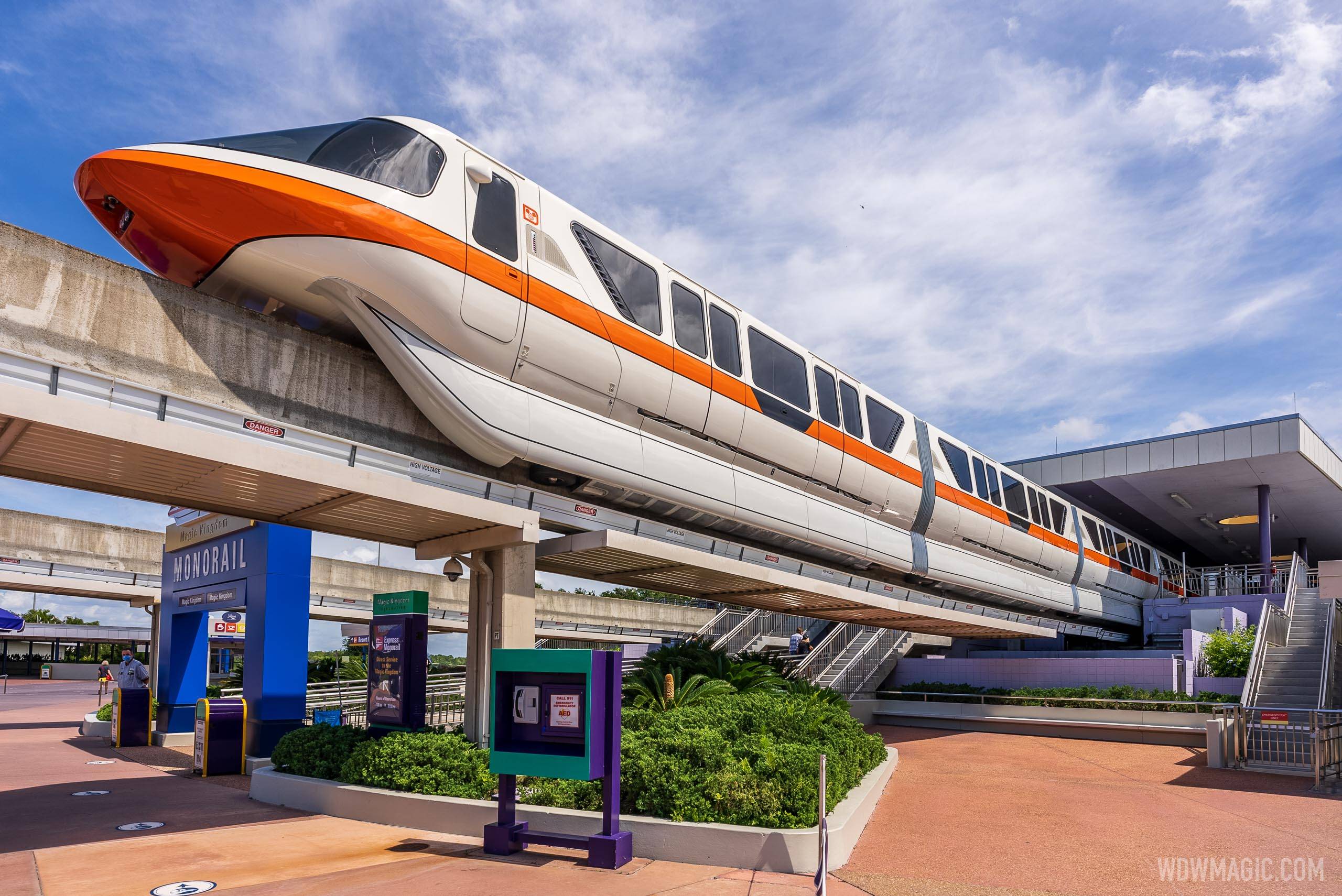 Masks are still required on Walt Disney World transportation systems including the monorail