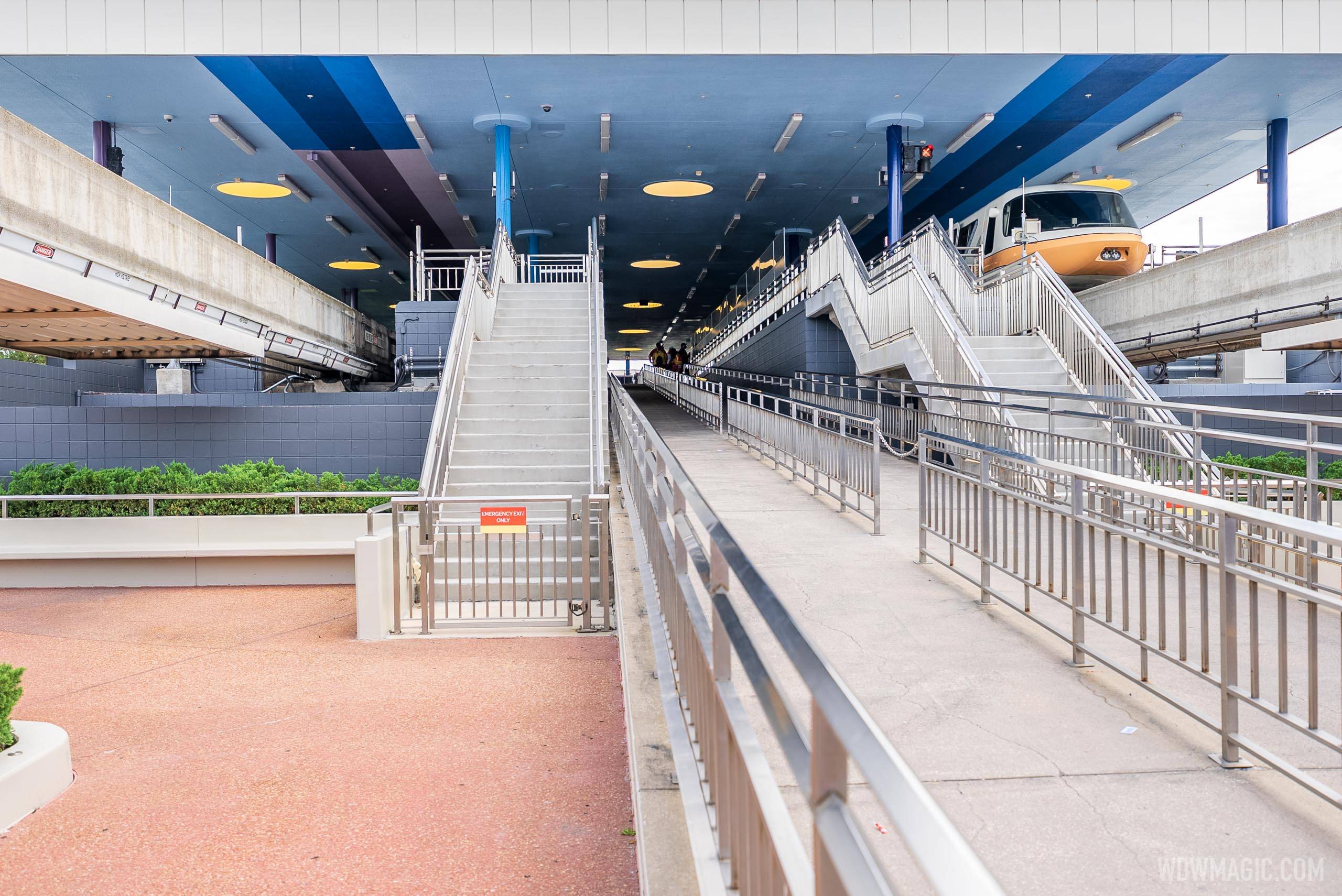 New color scheme coming to the Disney World Monorail station at the Transportation and Ticket Center