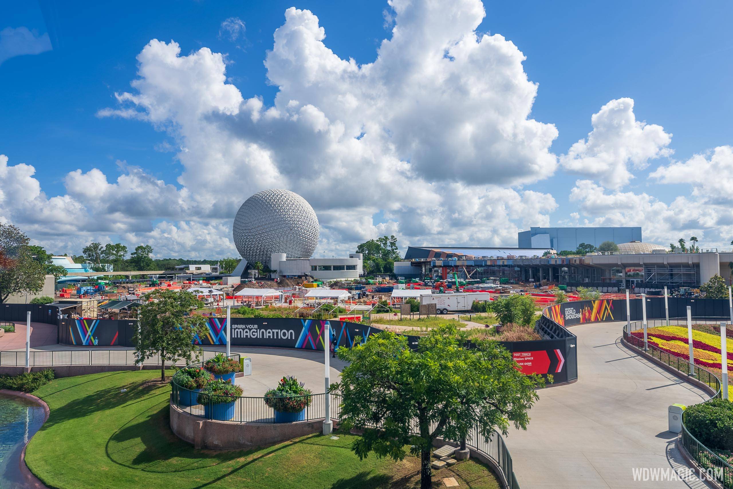 Wide view of the former Future World