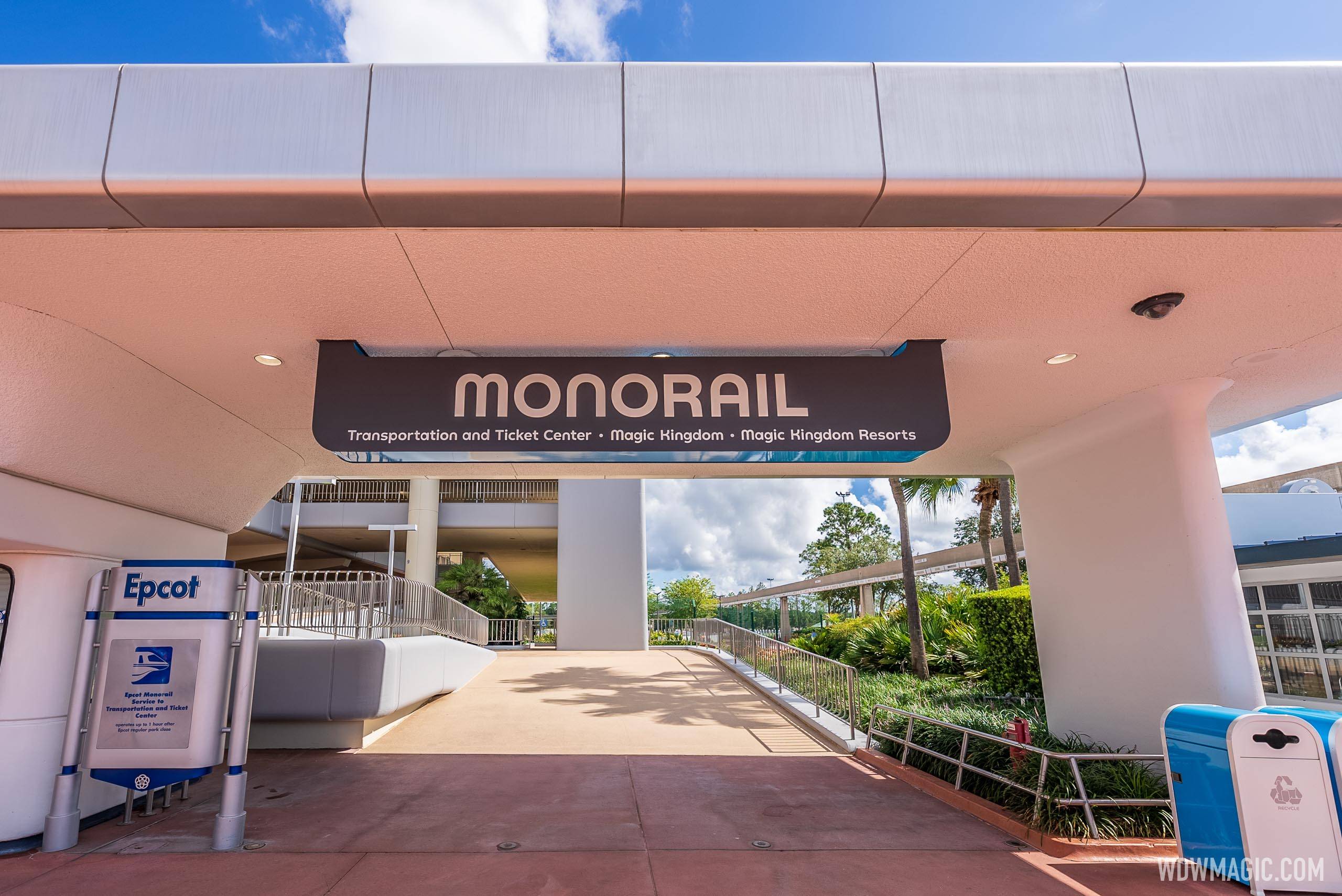 EPCOT Monorail Beam reopening July 18 2021