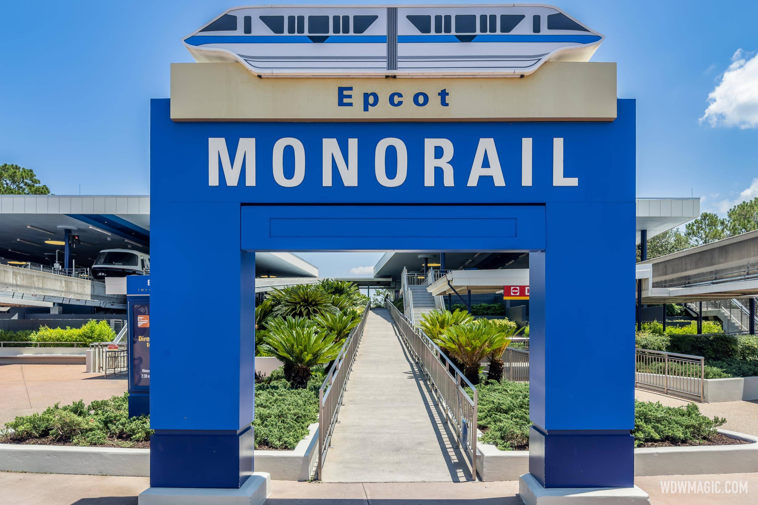 Repaired Monorail entry signage at TTC - July 1 2023