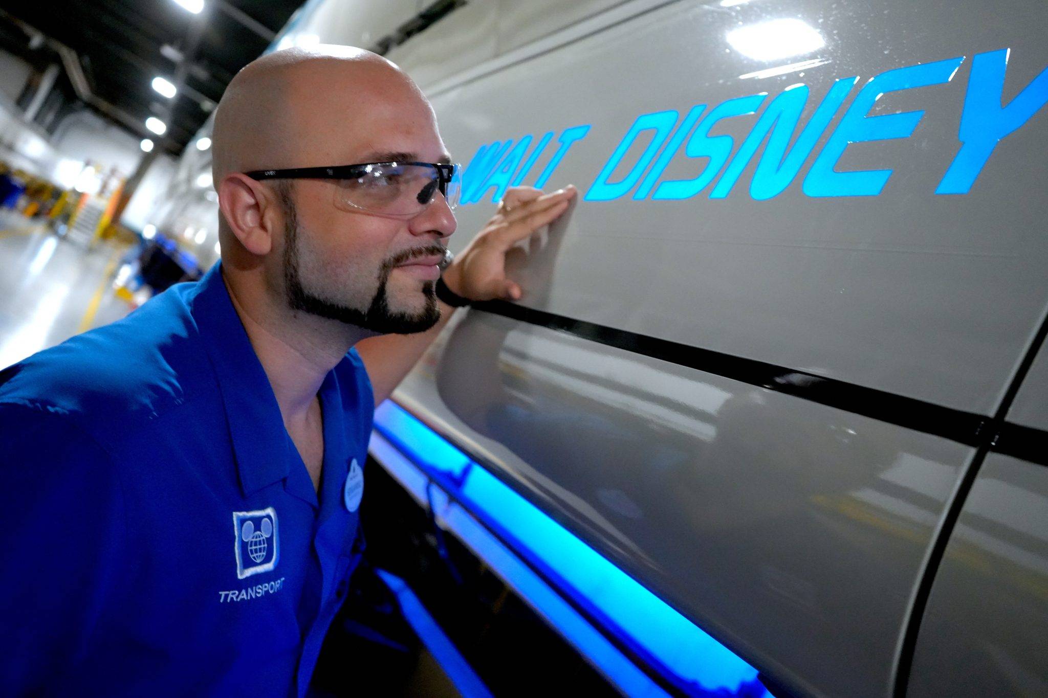 Monorail Trains With New Glow-in-the-Dark Disney Logo