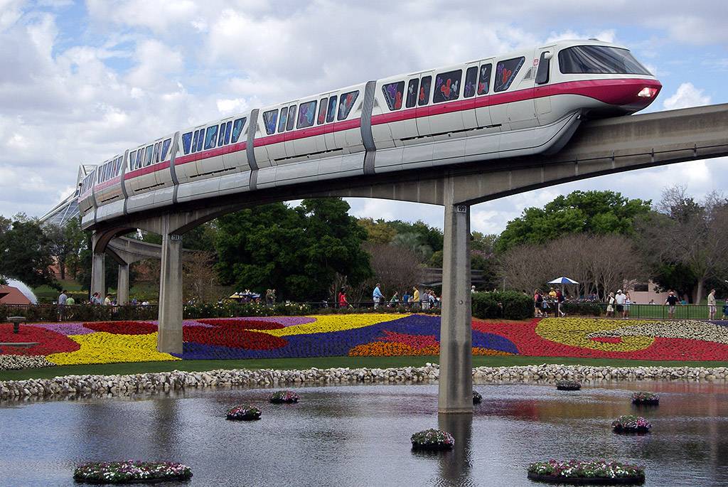 Monorail Pink in Epcot March 2009.