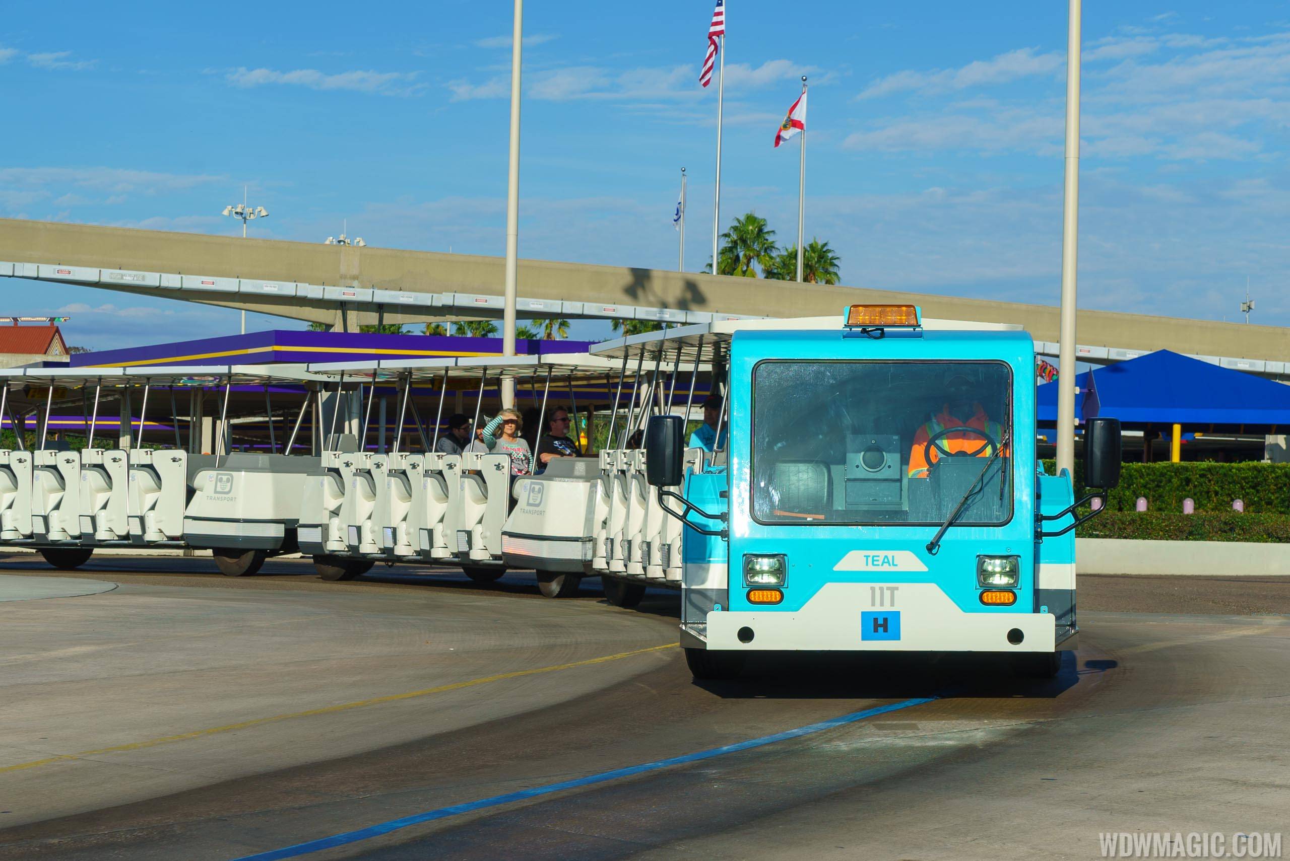 Parking Lot trams are back in service at Magic Kingdom