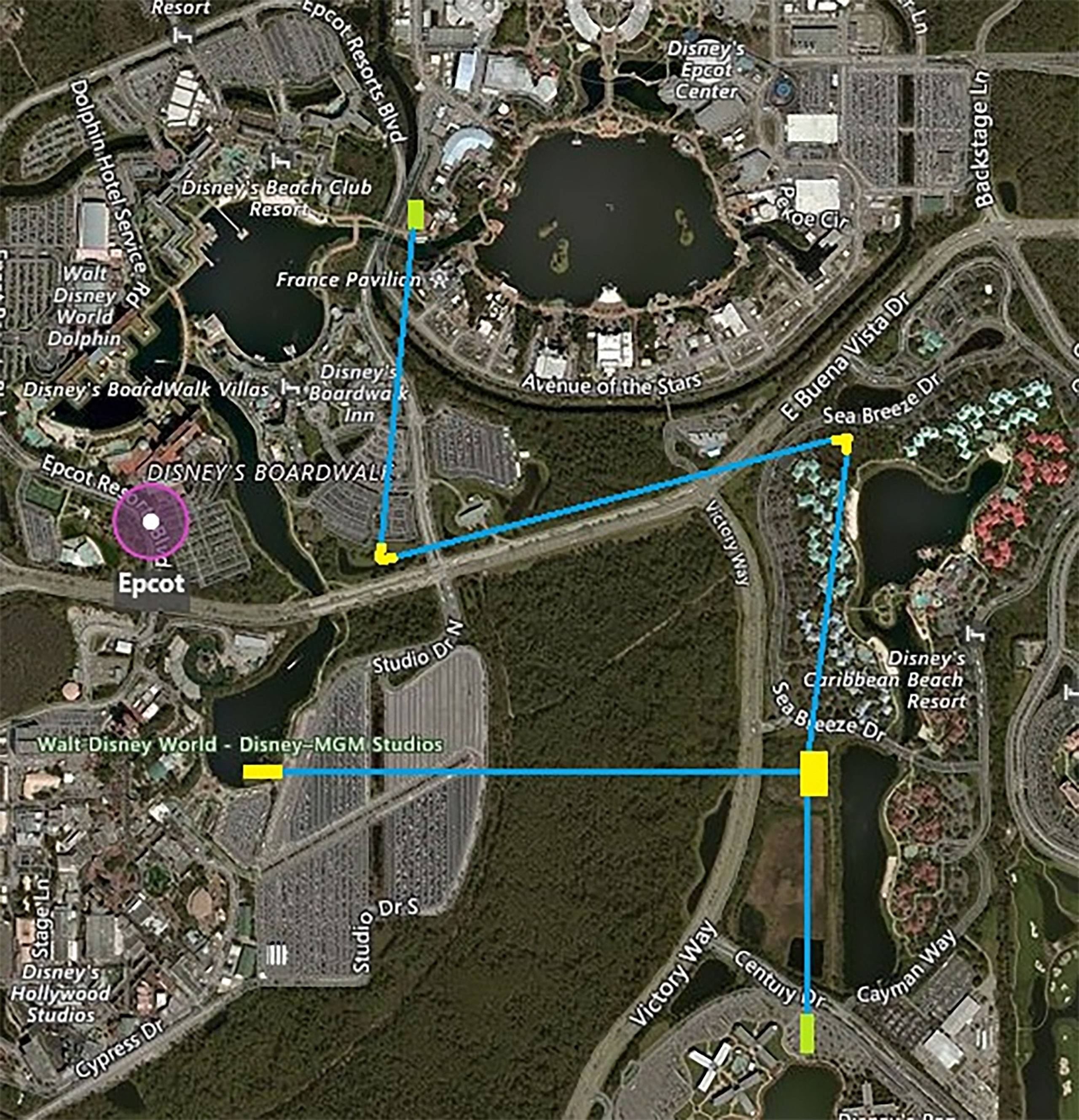 Walt Disney World Gondola map