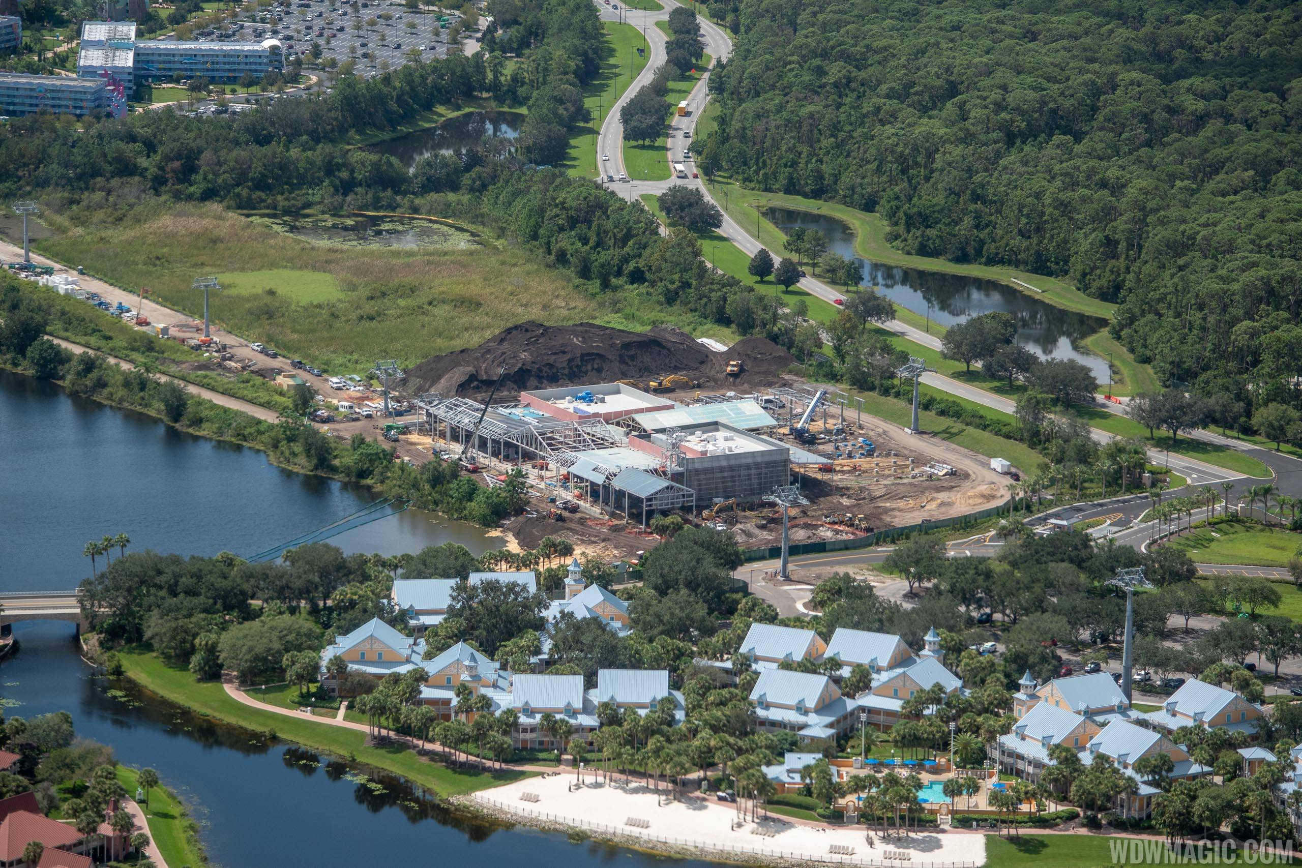 Disney Skyliner construction - Caribbean Beach Resort station