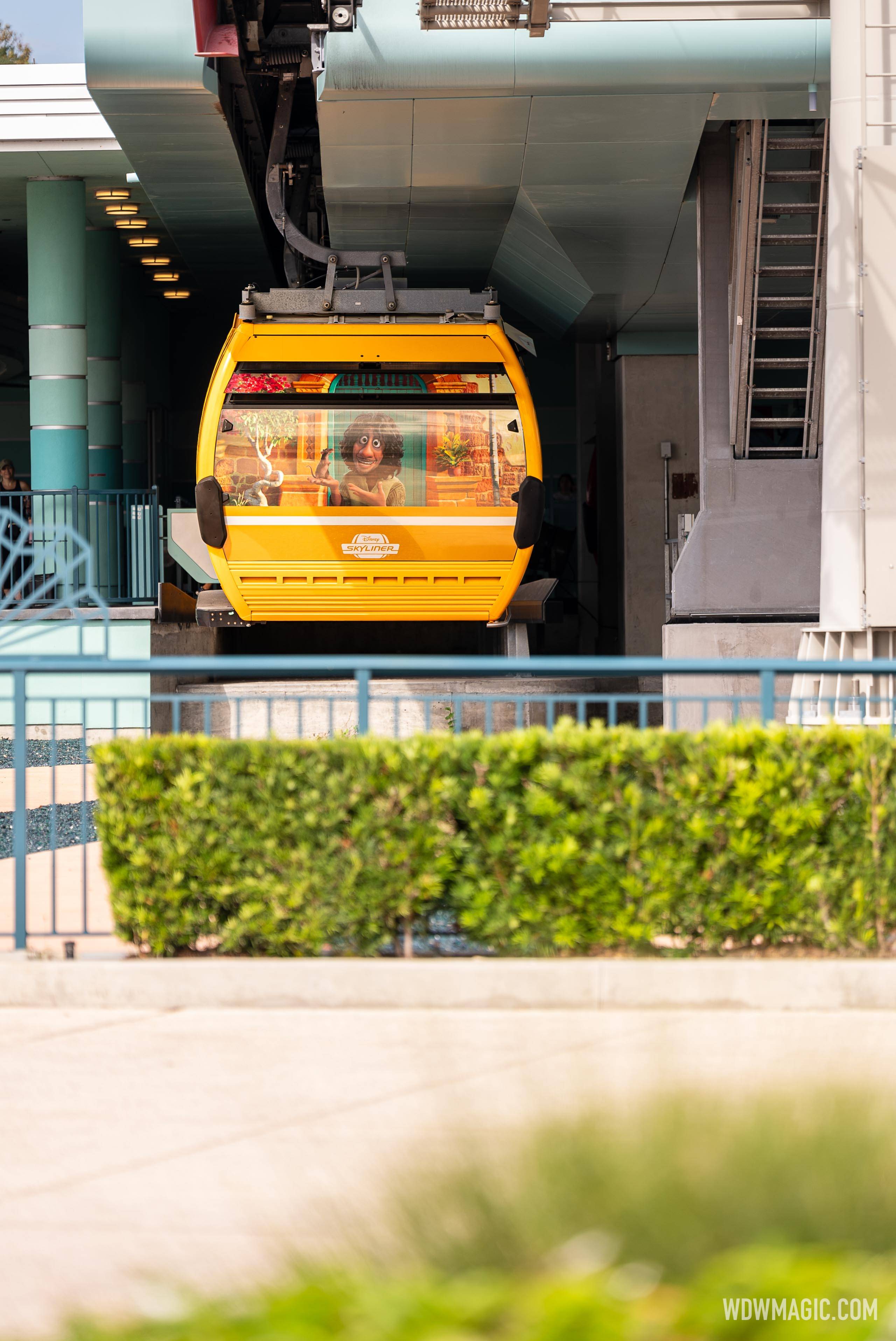 Encanto wrapped Disney Skyliner gondola