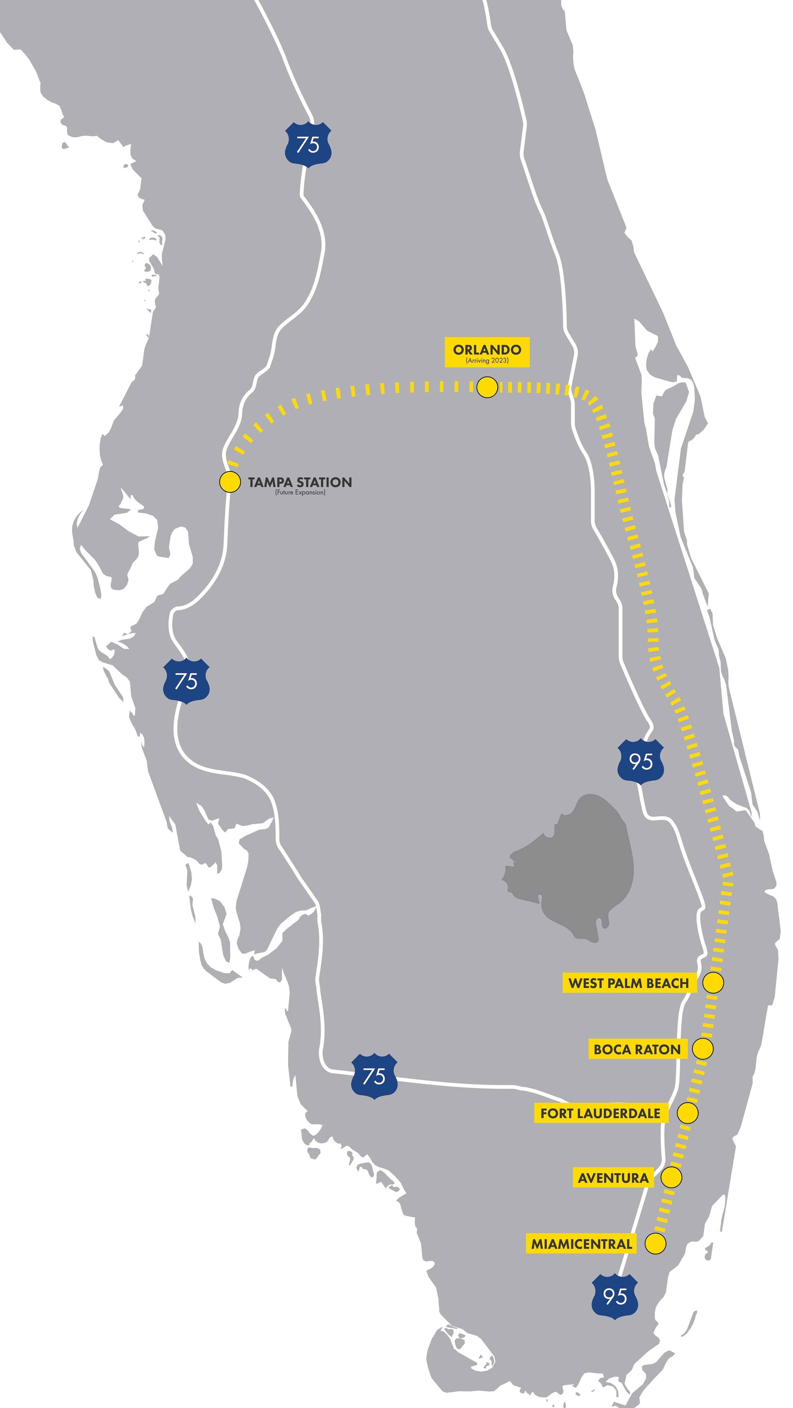 Brightline Florida Route Map