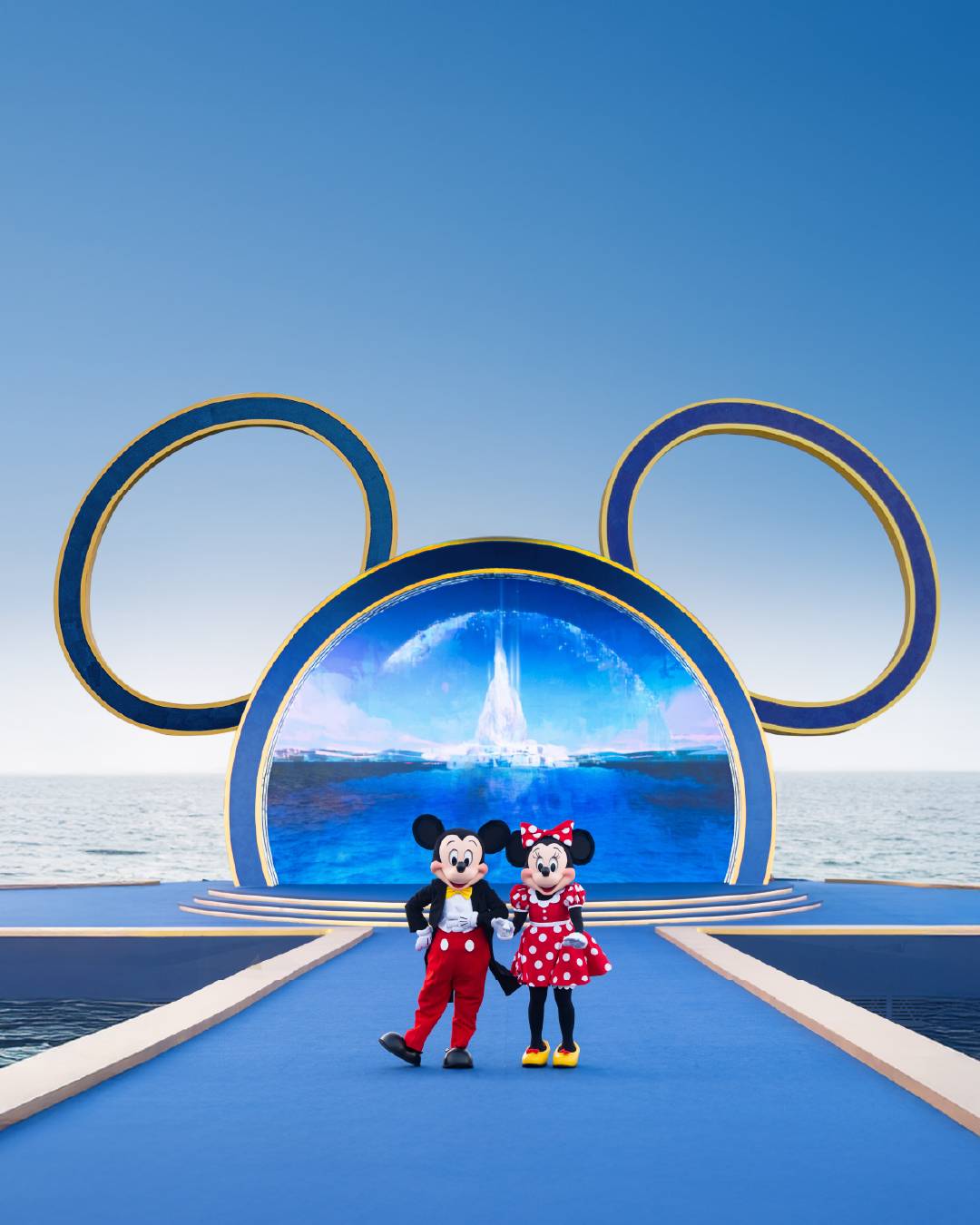 Mickey Mouse and Minnie Mouse at Disneyland Abu Dhabi Announcement
