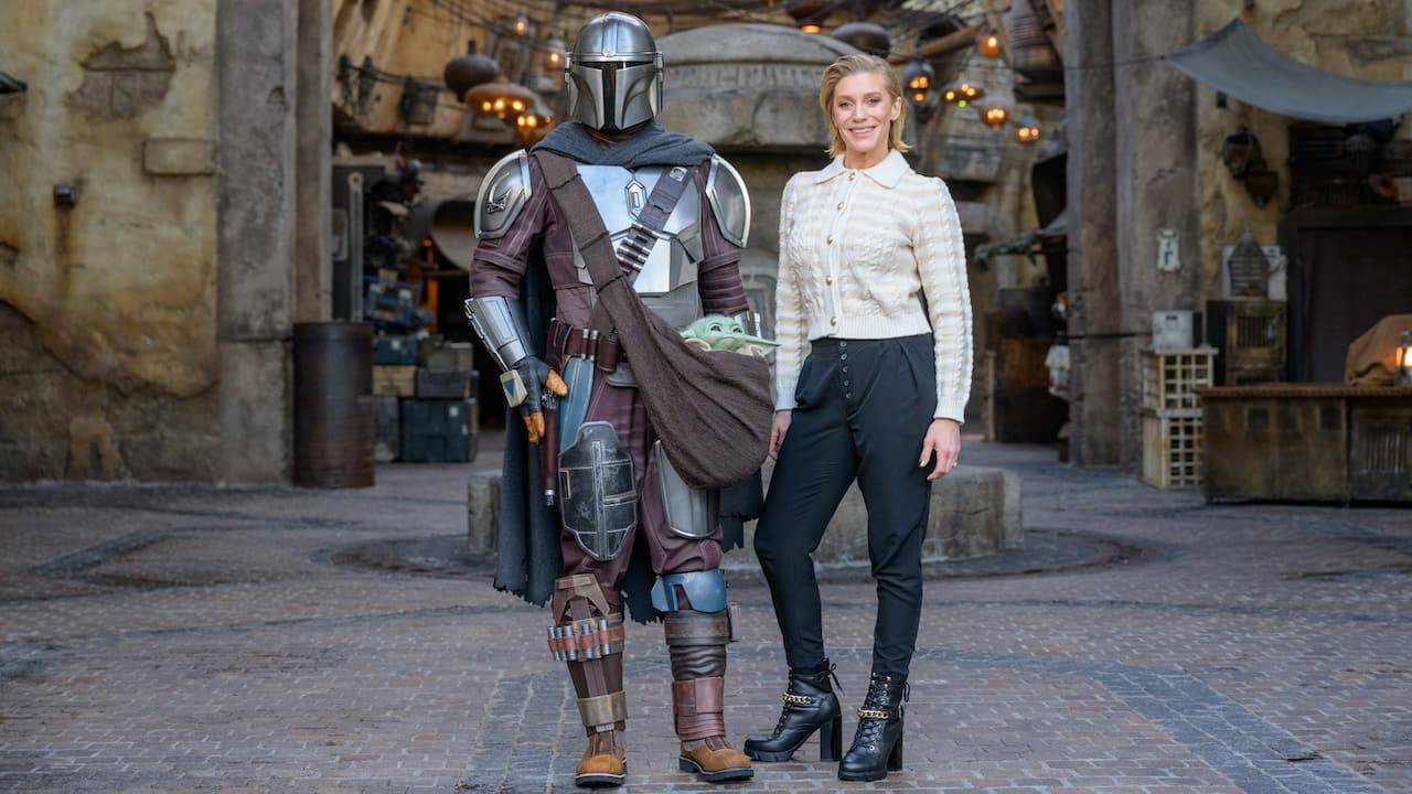 'The Mandalorian' star Katee Sackhoff at Star Wars Galaxy's Edge