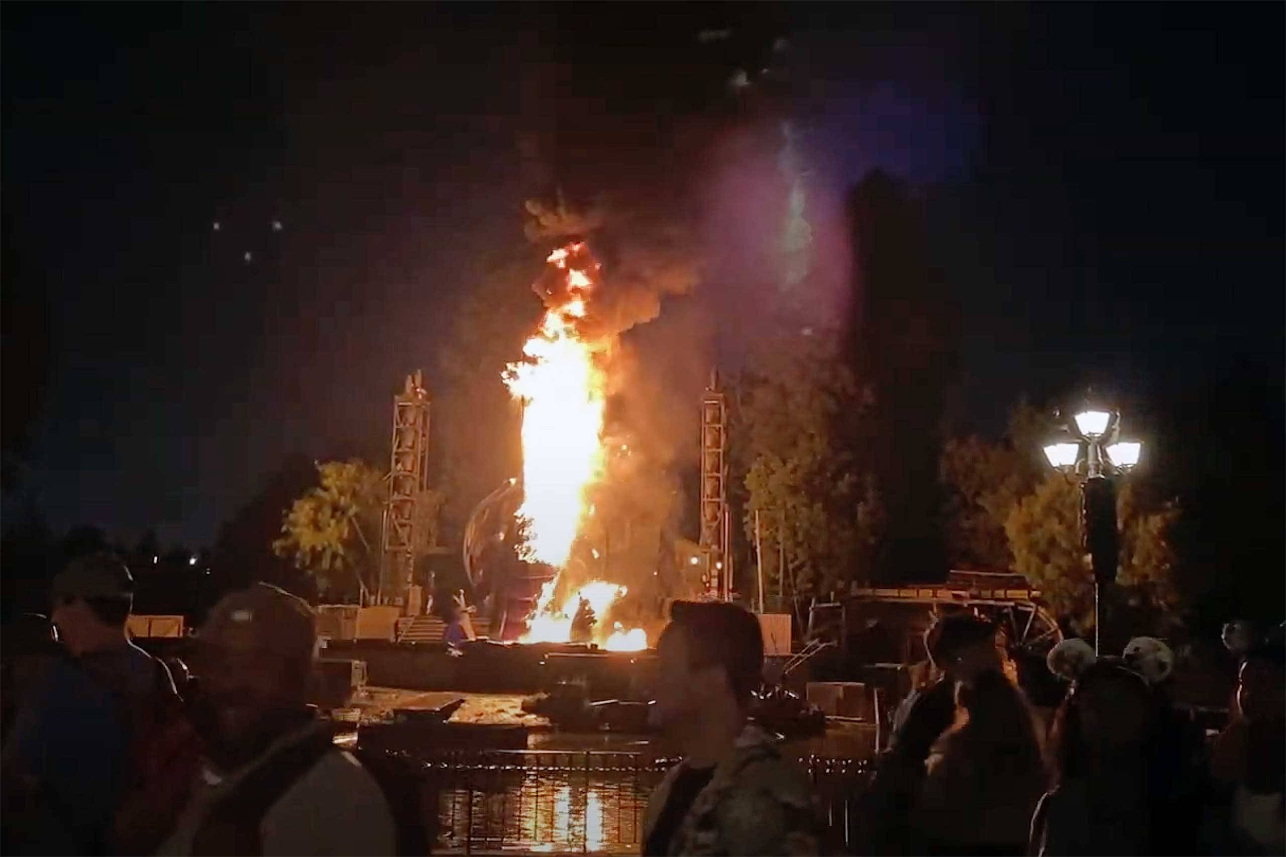 Fire at Disneyland Fantasmic!