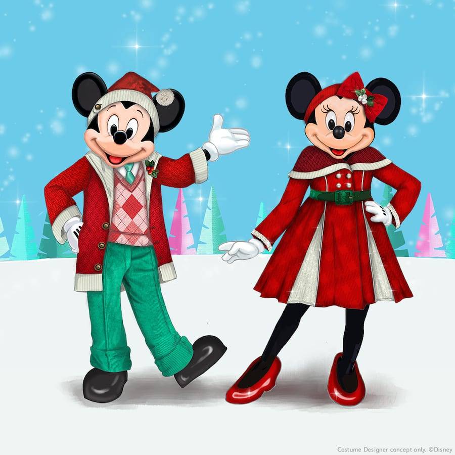 New Mickey and Minnie 2023 Holiday Outfits for Disneyland