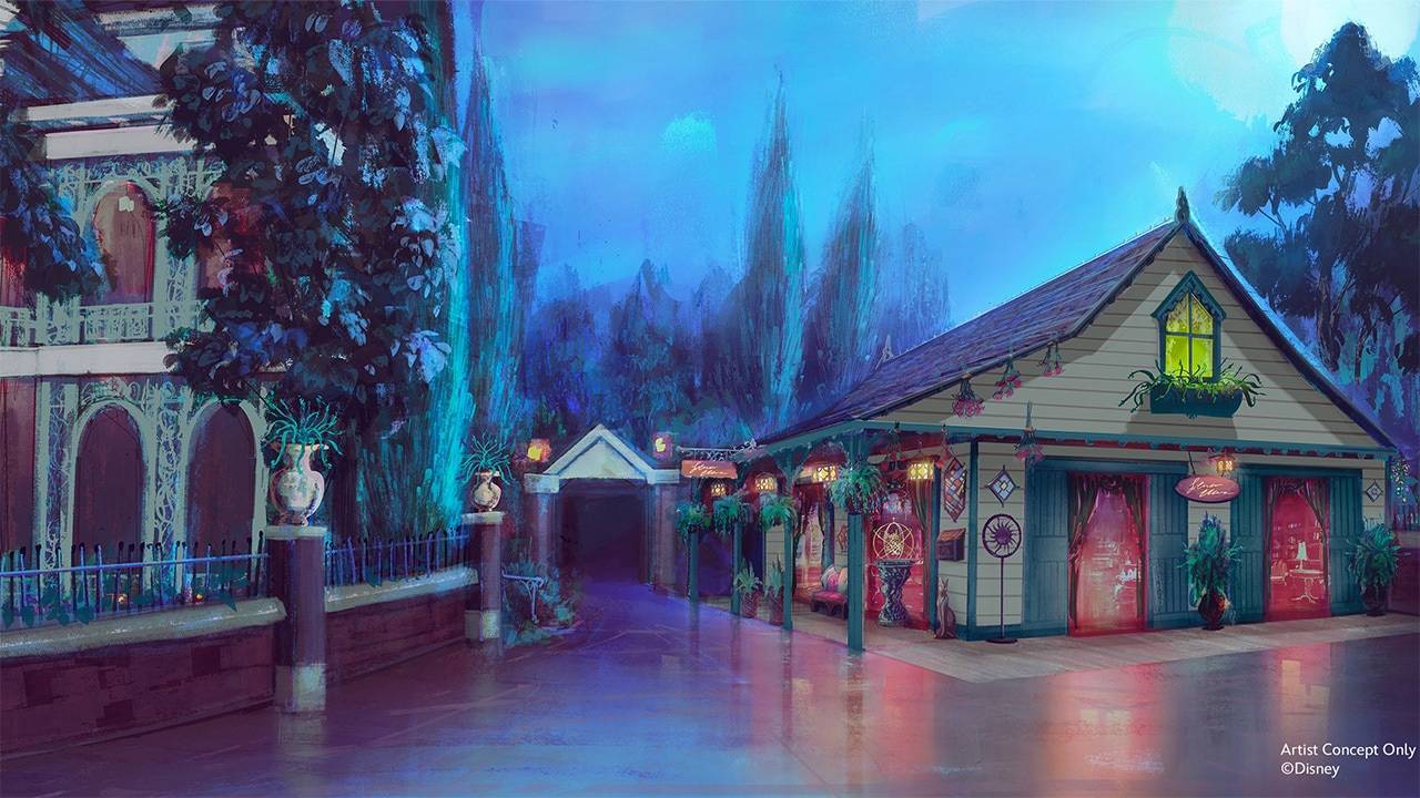Haunted Mansion ground expansion concept art at Disneyland