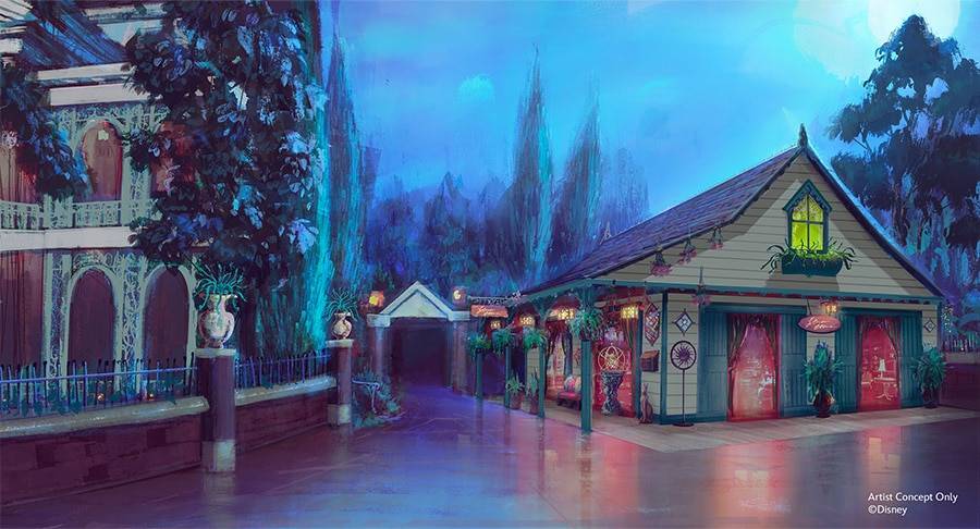 Haunted Mansion ground expansion concept art at Disneyland