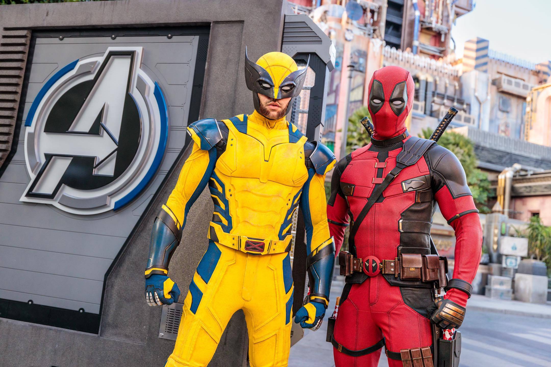Deadpool and Wolverine at Avengers Campus